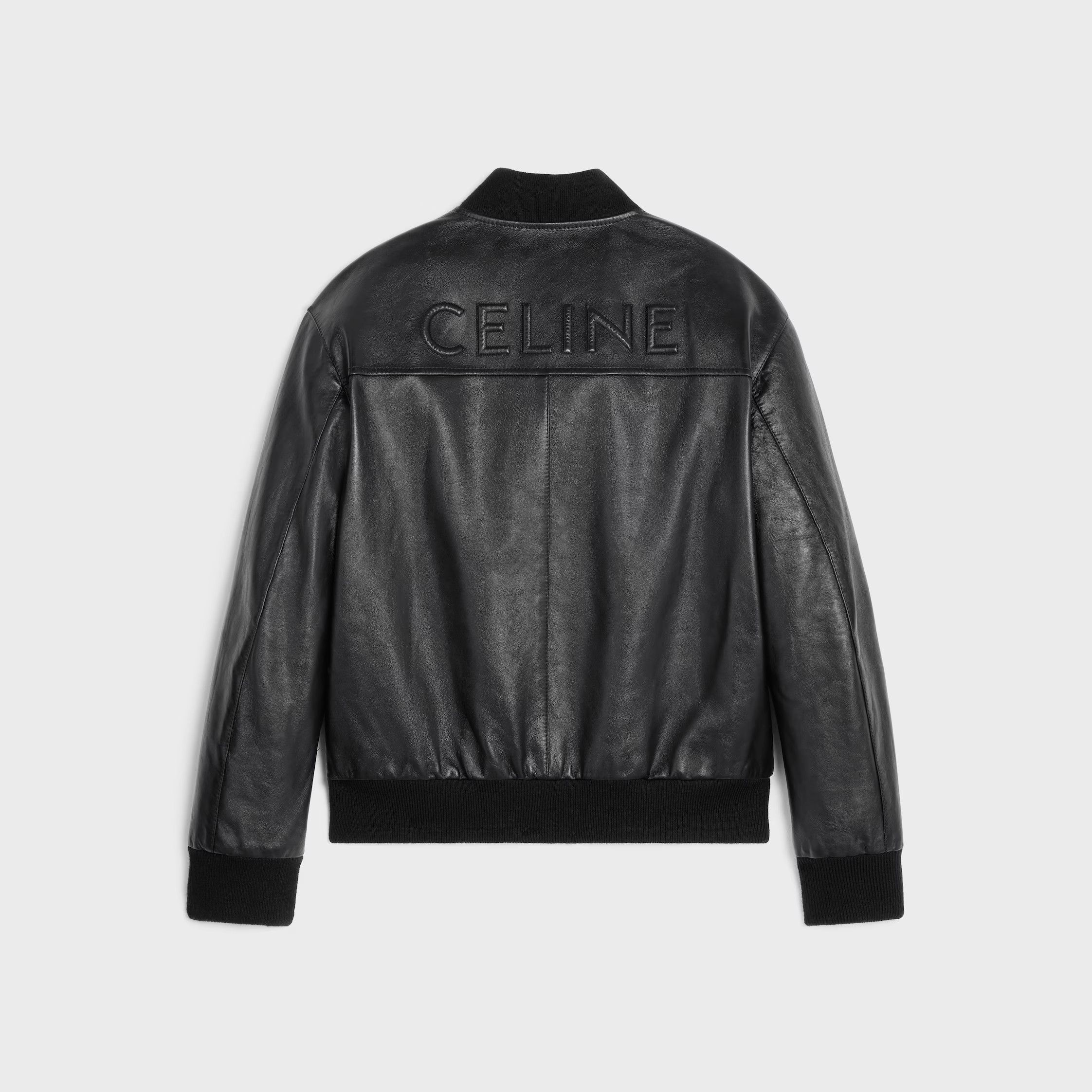 o1loc1c1225 Blouson Jacket In Soft Lambskin in Black