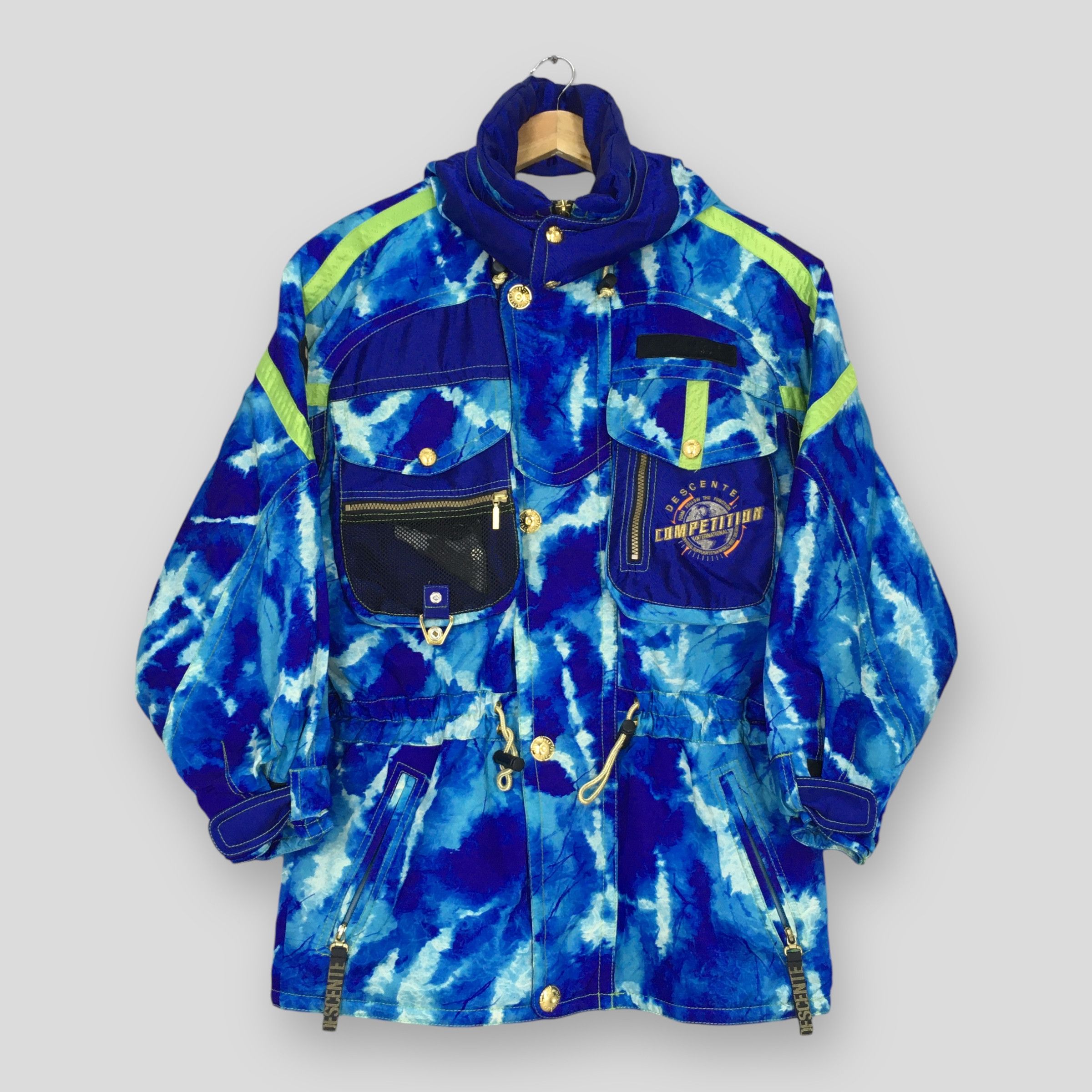Descente × Japanese Brand Vintage 90s Descente Ski Wear Hoodie Parka Jacket Medium Size US M / EU 48-50 / 2 - 1 Thumbnail