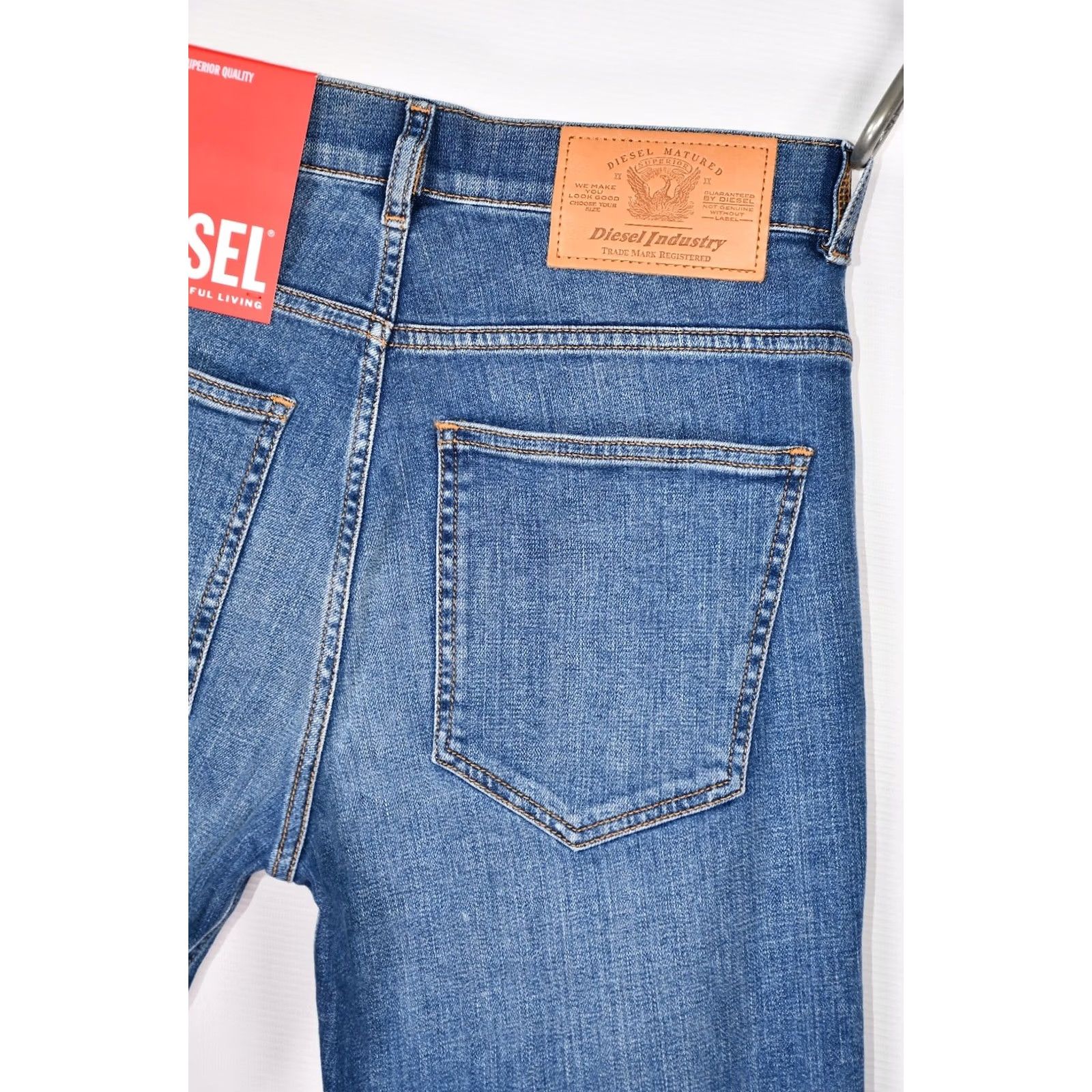 Diesel DIESEL Jeans Bootcut Slim Fit 2021-09D47 W30 L30 Blue Mens Jeans 100% Cotton Stretch Regular Size 30 Inseam 32.68in Size US 30 / EU 46 - 7 Thumbnail