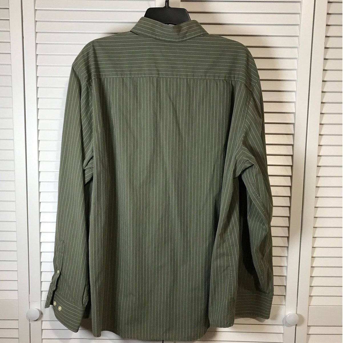 Dockers Dockers Green Striped Collared Long Sleeve Shirt XL 17/17 ½ Size US XL / EU 56 / 4 - 2 Thumbnail