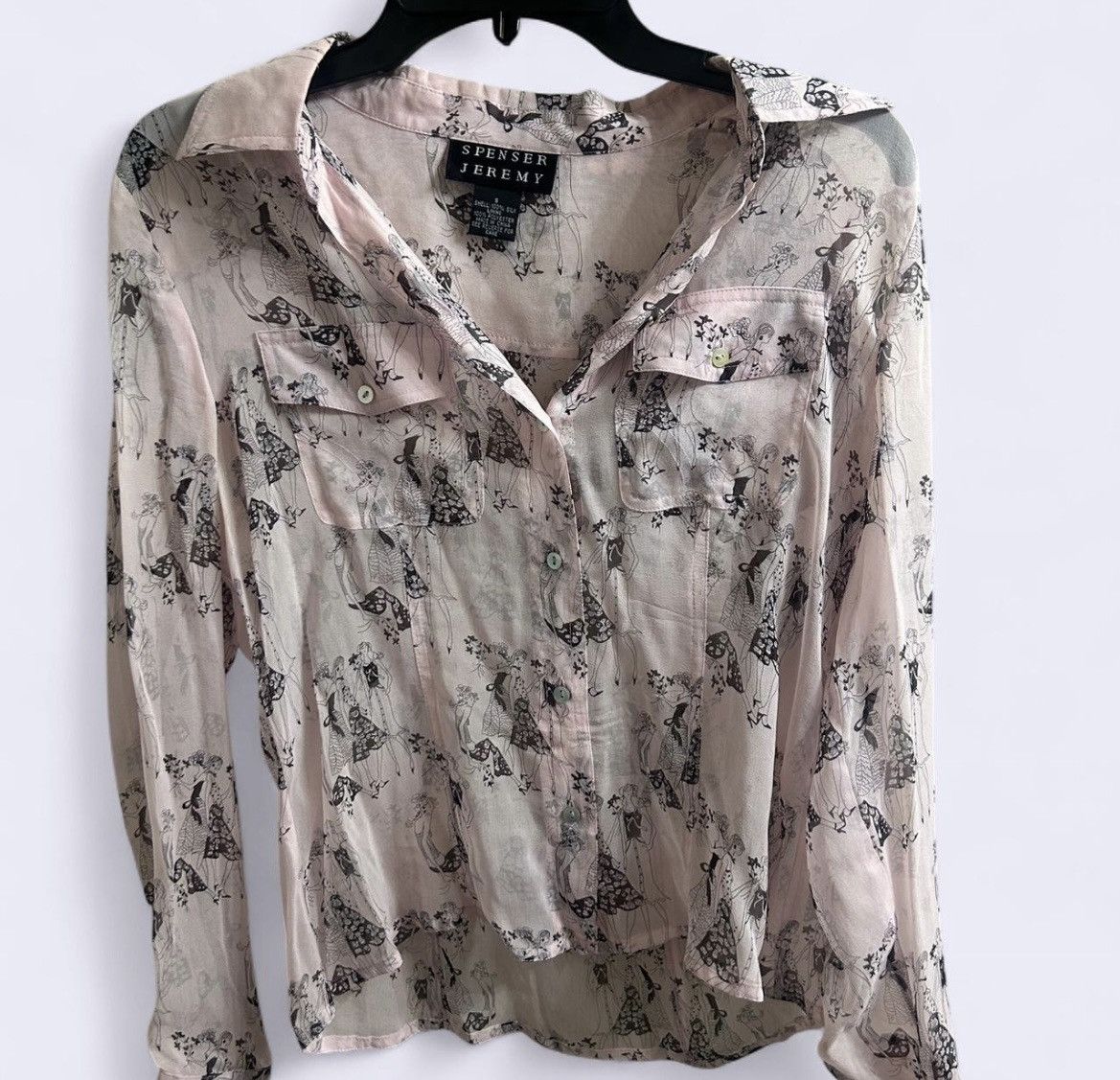 Other Y2K 100% silk Womens Blouse Size S / US 4 / IT 40 - 1 Thumbnail