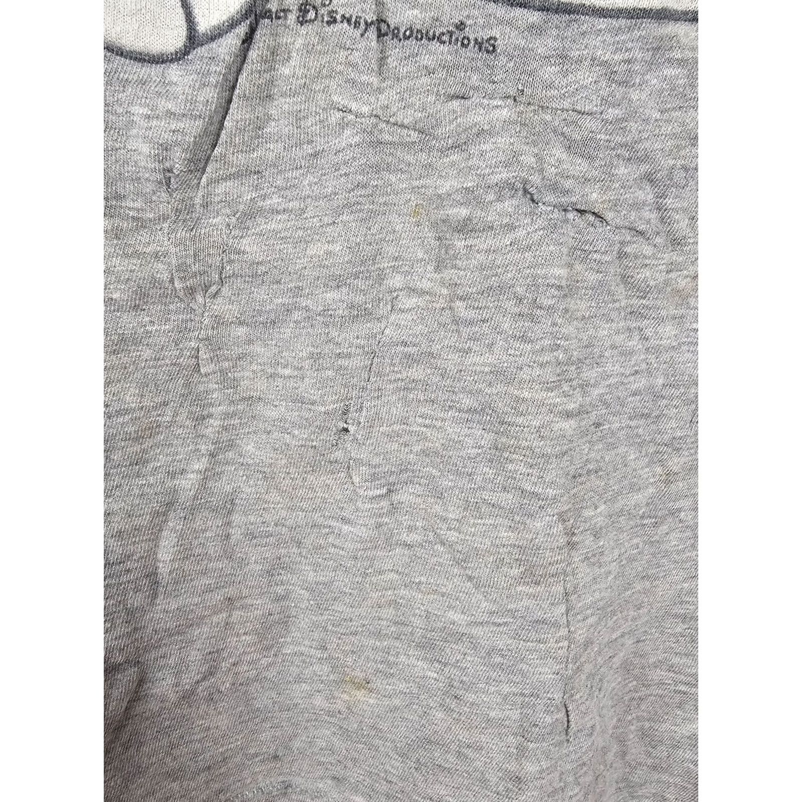 Disney VINTAGE 70' DISNEY MICKEY MOUCE GRAY RINGER T-SHIRT SZ XSMALL Men Size US XS / EU 42 / 0 - 6 Thumbnail