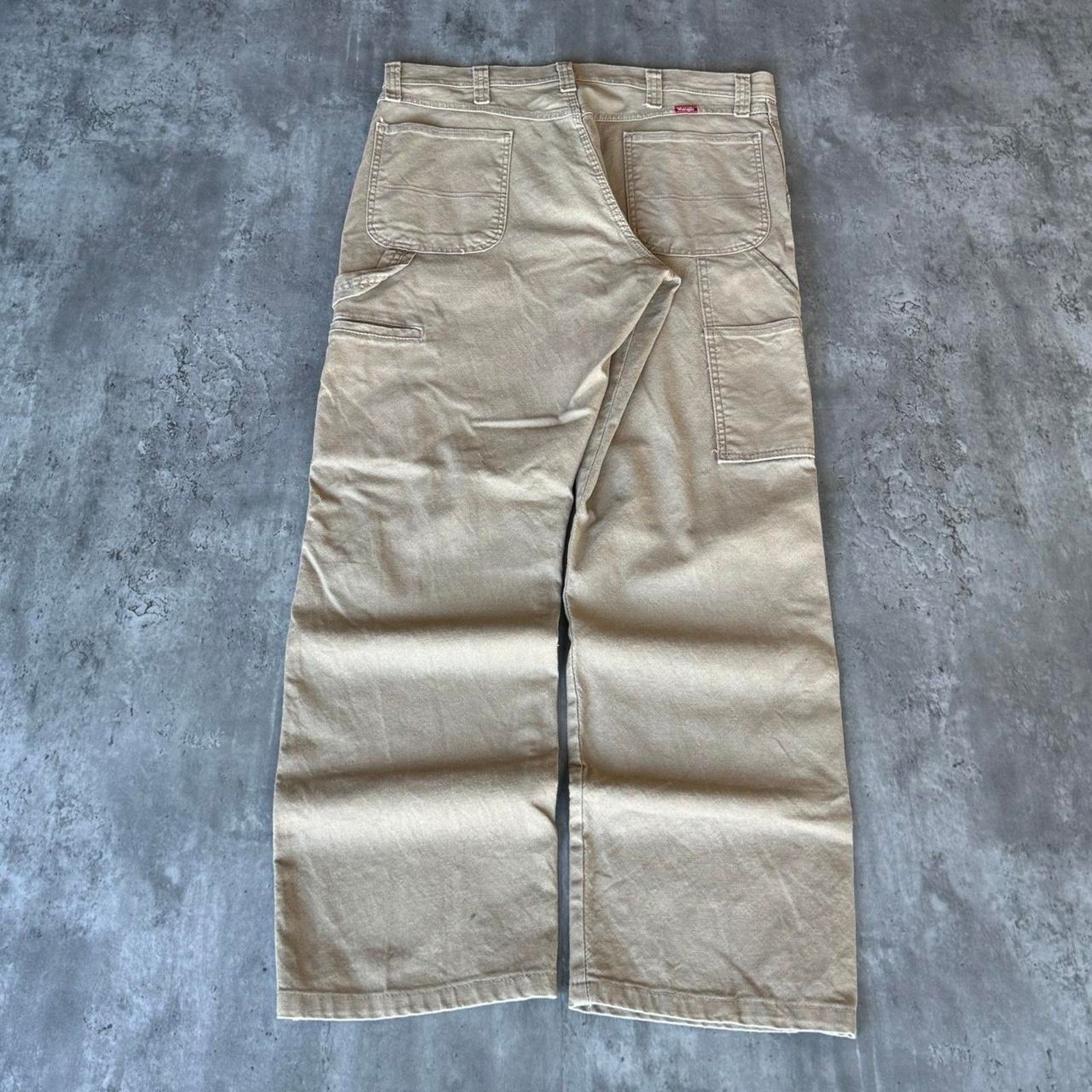 Carhartt × Vintage × Wrangler Vintage Y2K Carhartt Style Off White Baggy Carpenter Pants Size US 36 / EU 52 - 1 Thumbnail