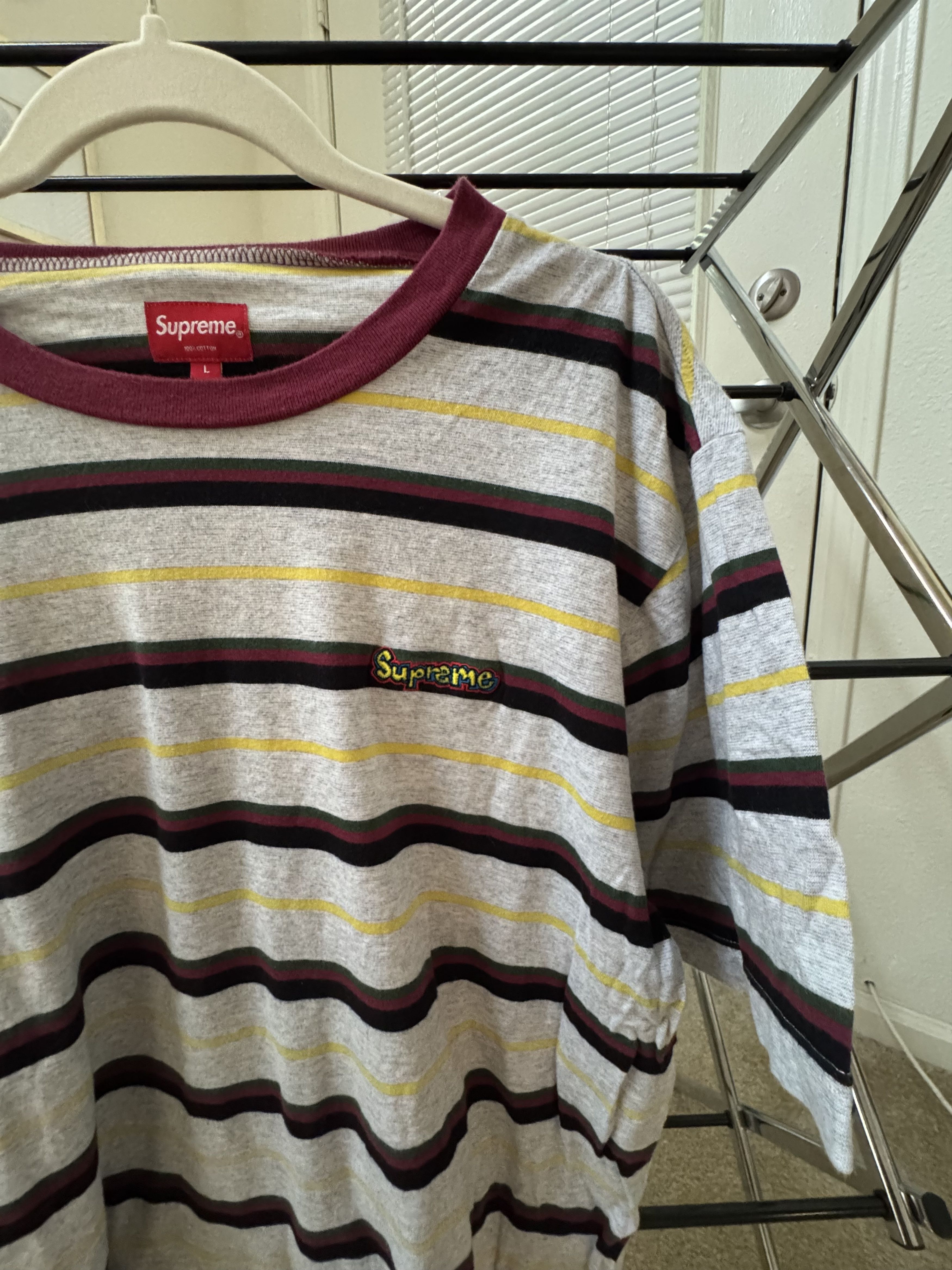 Supreme Supreme Gonz Logo Striped Tee Size US L / EU 52-54 / 3 - 2 Thumbnail