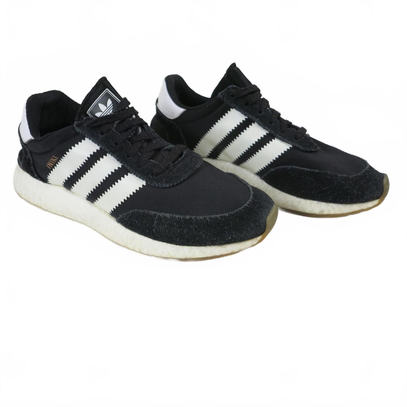 Adidas Men's 9 adidas Iniki Black and White Running Shoes Size US 9 / EU 42 - 1 Thumbnail