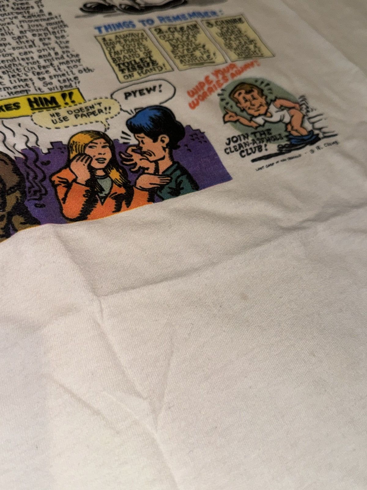 Vintage ultra rare robert r crumb grail tommy toilet last gasp xl us Size US XL / EU 56 / 4 - 8 Thumbnail