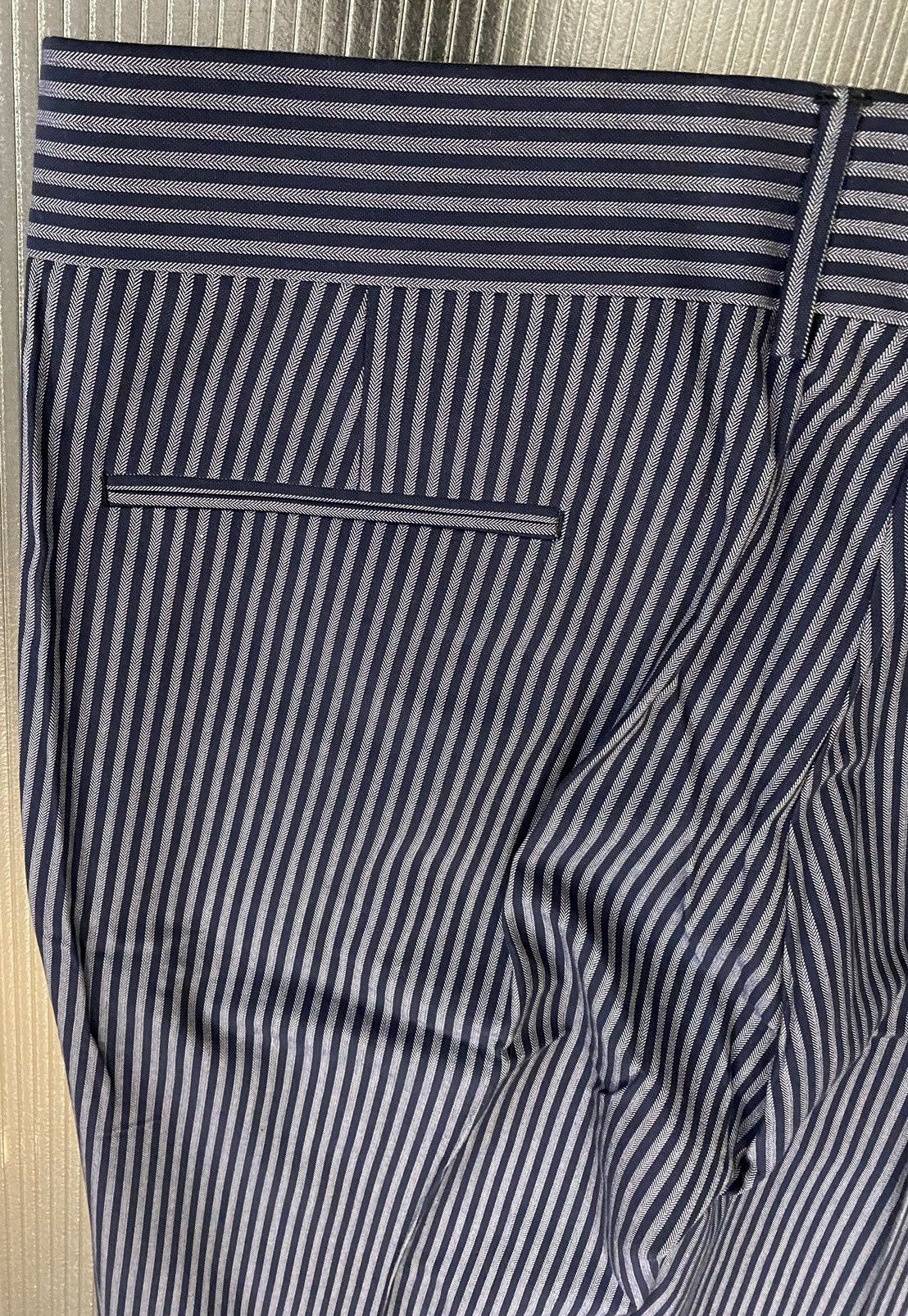 Gucci Gucci 🇮🇹 Blue Chevron Vertigo Striped Pants 52 NW Size US 36 / EU 52 - 12 Thumbnail