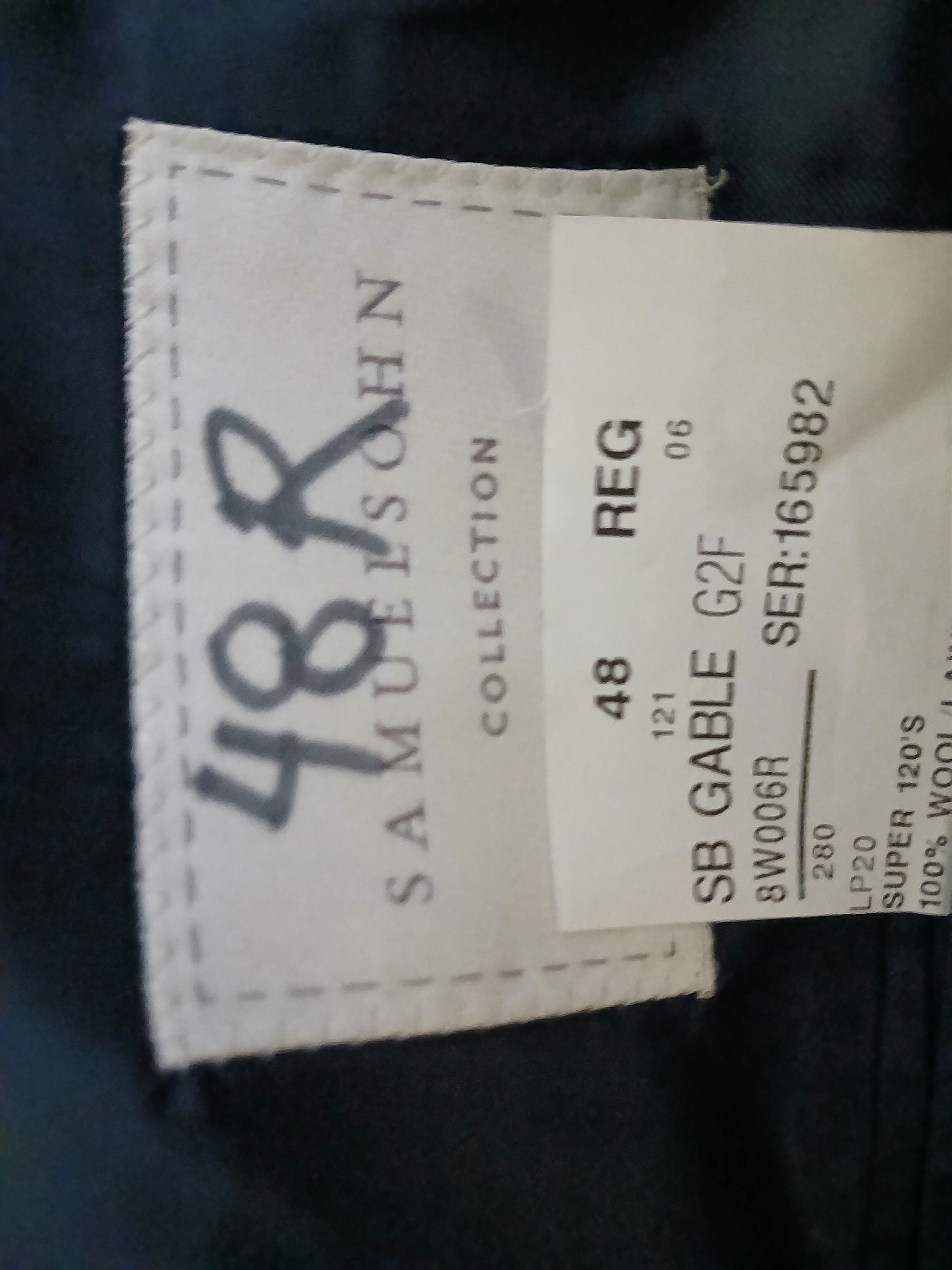 Samuelsohn Ing loro Piana Super 120s wool samuelsong Size 48R - 6 Thumbnail