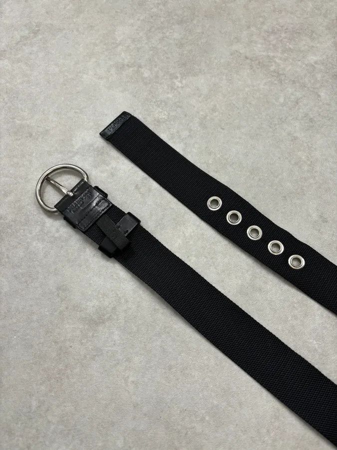 Prada 2000s Prada Black Fabric Steel Hardware Belt Size ONE SIZE - 6 Thumbnail