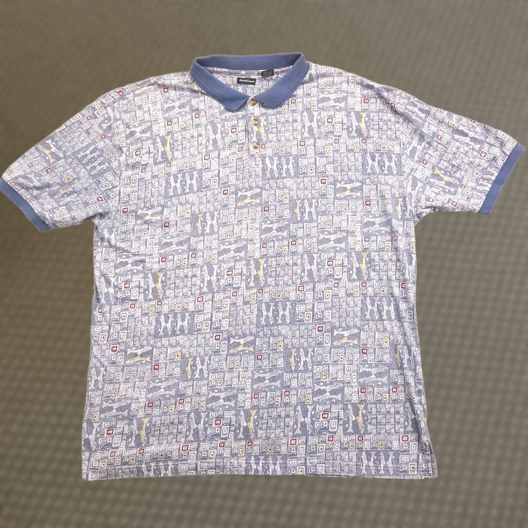 Vintage Northcrest Polo Shirt Short Sleeve All Over Shark Print XXL Mens Size US XXL / EU 58 / 5 - 1 Thumbnail