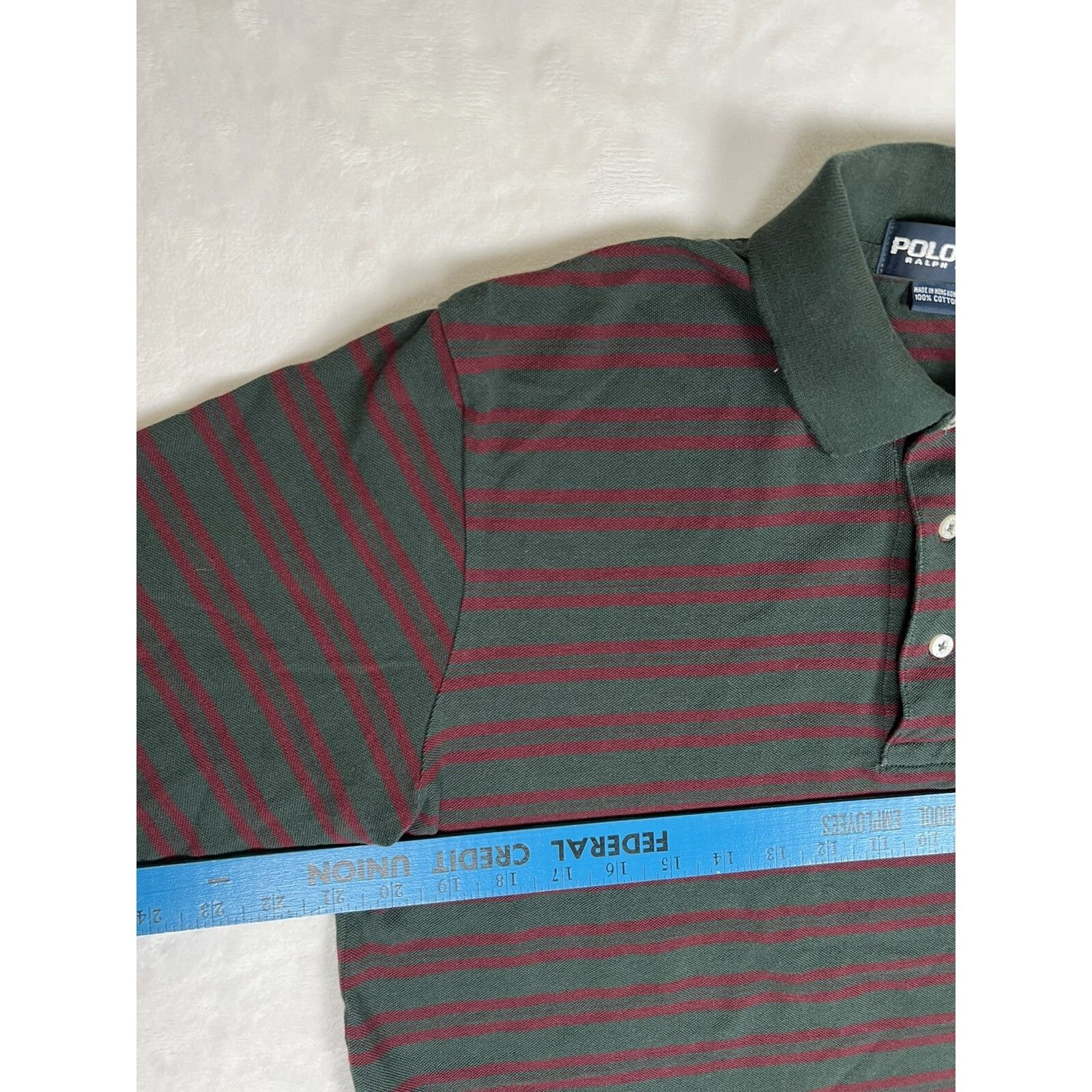 Ralph Lauren Vintage Polo Golf Ralph Lauren Polo Shirt Striped Green Red Size US M / EU 48-50 / 2 - 3 Thumbnail