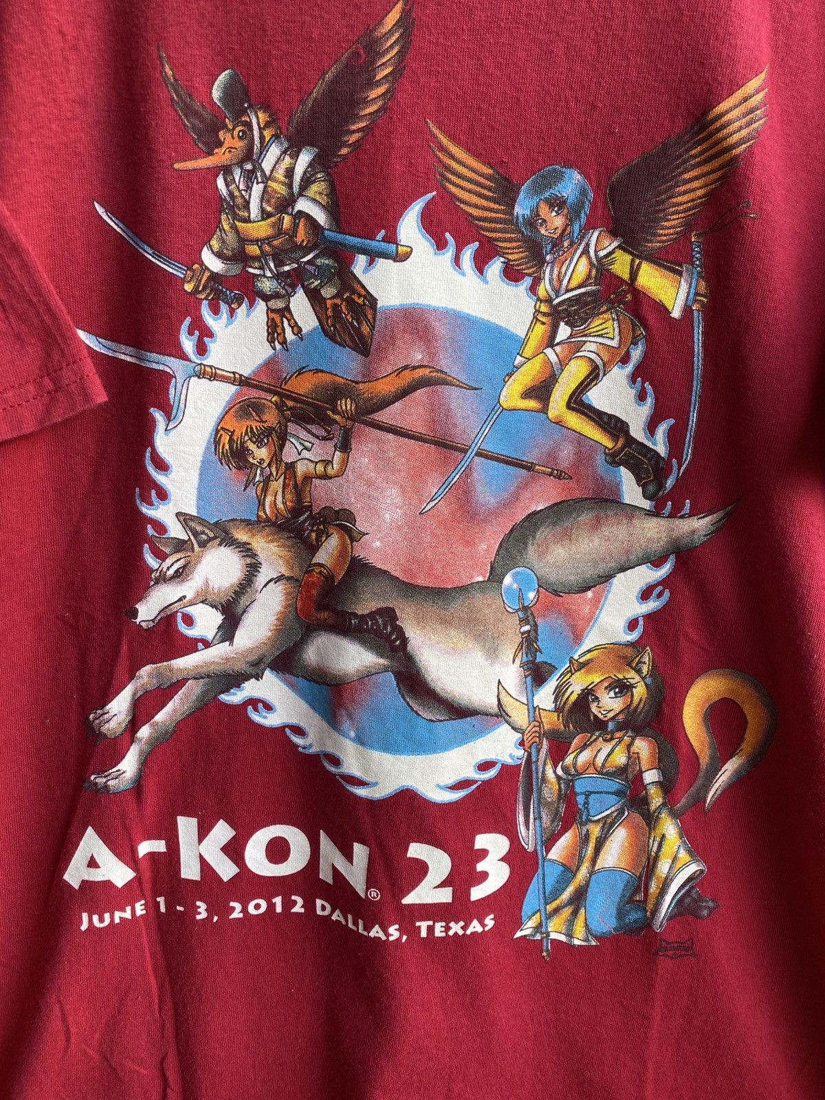 Anime × Vintage Anime 2012 Staff A-kon 23 Dallas,Texas tee Size US L / EU 52-54 / 3 - 5 Thumbnail