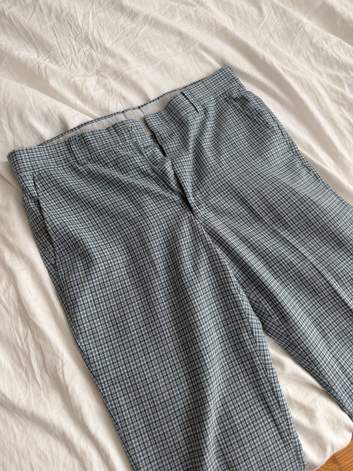 Vintage vintage gingham pants Size US 34 / EU 50 - 1 Thumbnail