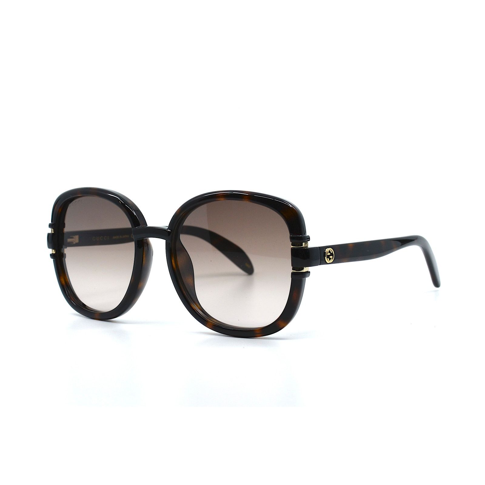 Gucci Gucci GG1068SA 002 Havana Brown Authentic Round Sunglasses Size ONE SIZE - 3 Thumbnail