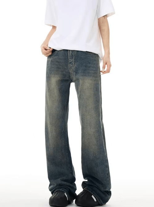 Japanese Brand × Jean American retro washed distressed high waist wide leg jeans Size US 32 / EU 48 - 3 Thumbnail