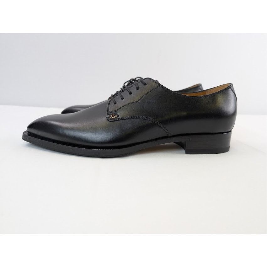 Gucci o1rshd1 Leather New Waxed Calf Lace Up Boots in Black Size US 12 / EU 45 - 11 Thumbnail