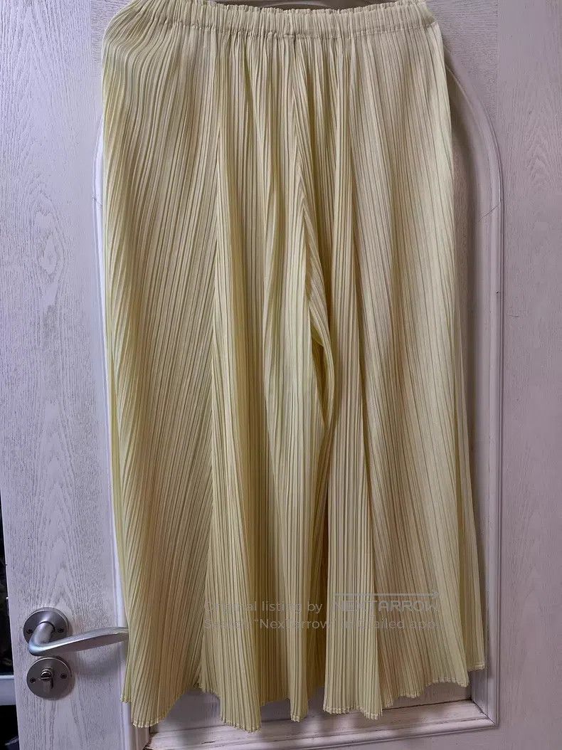 Issey Miyake Issey Miyake size:3 Yellow Wide-Leg Pants Size 31" - 2 Thumbnail