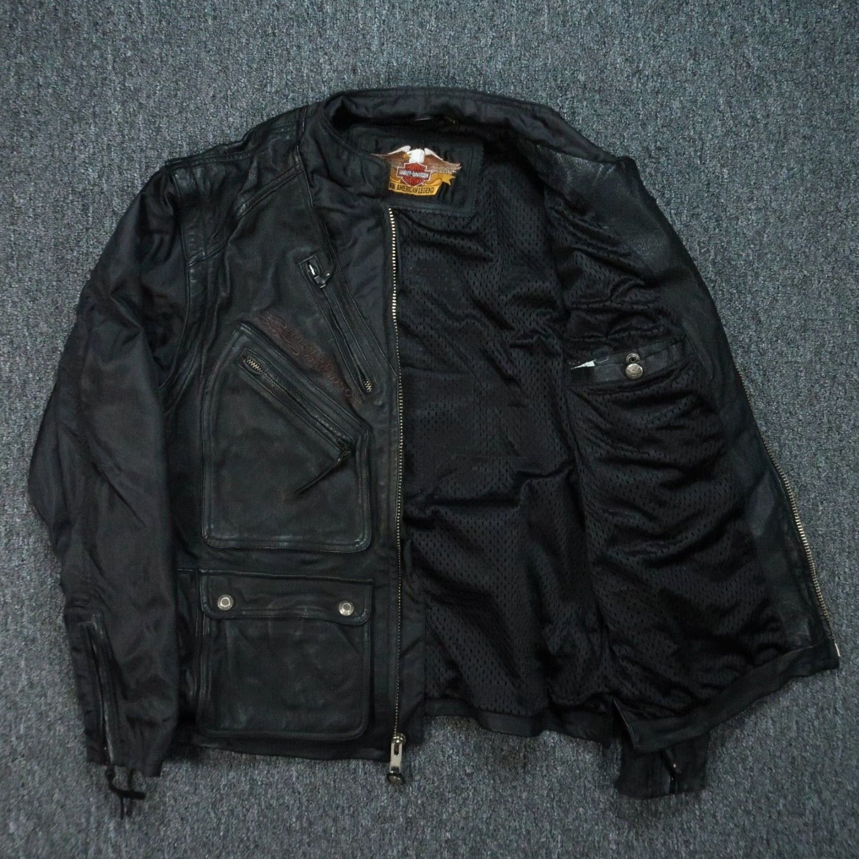 Harley Davidson Harley-Davidson Jacket Womens Large Leather Motorcycle Convertible Sleeves Biker Size L / US 10 / IT 46 - 4 Thumbnail
