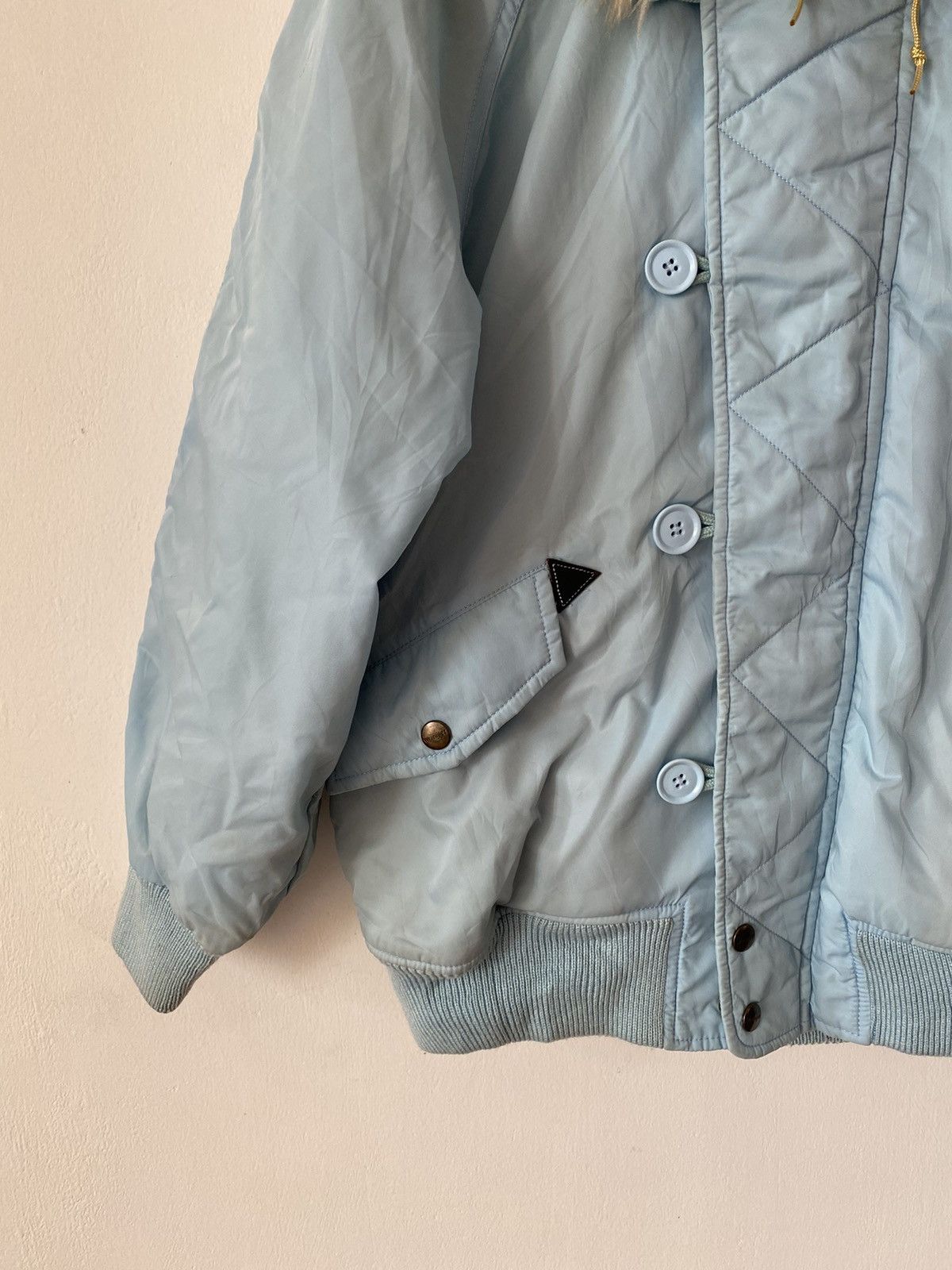 Vintage × Wrangler Vintage Wrangler Lining Fur Hood Bomber Style Flight Jacket Size US L / EU 52-54 / 3 - 5 Thumbnail