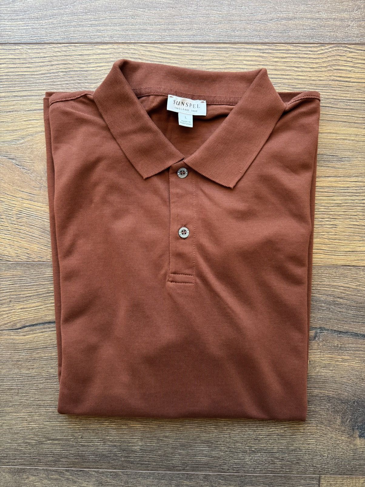 Sunspel Sunspel Red Piquet Polo - Size L Size US L / EU 52-54 / 3 - 1 Thumbnail