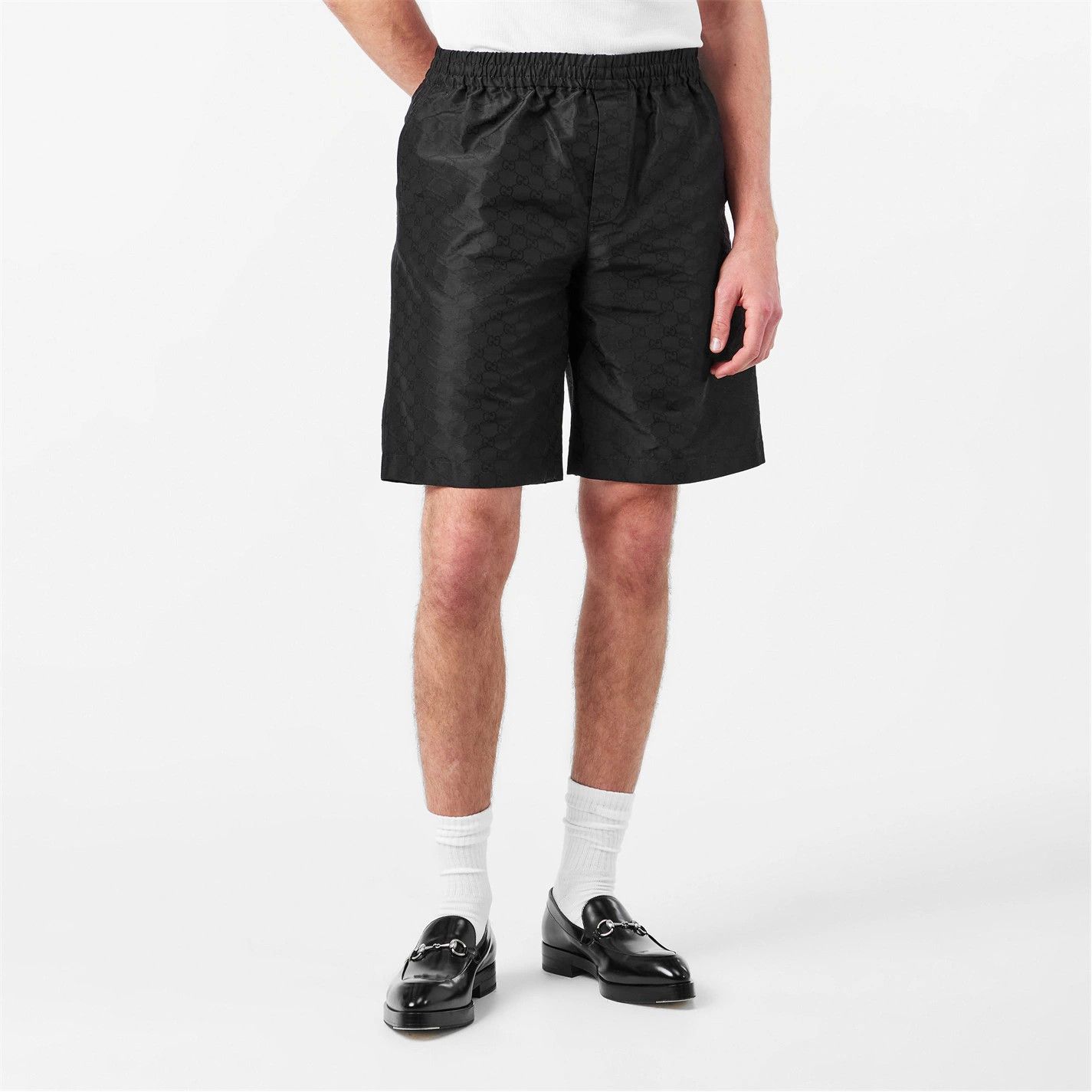 Gucci o1g2r1mq0426 Silk GG Shorts in Black Size US 36 / EU 52 - 3 Thumbnail