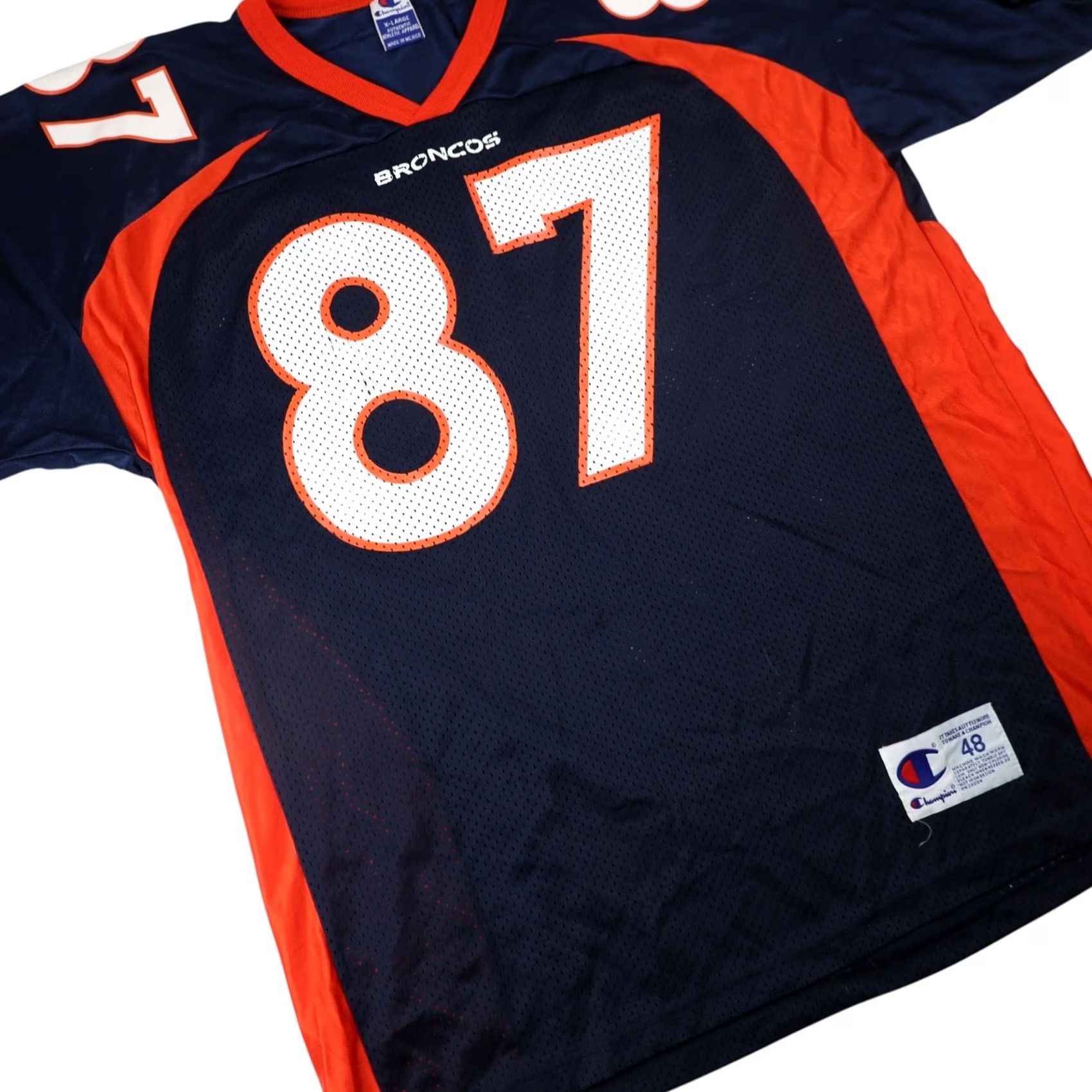 Champion VINTAGE Champion Denver Broncos #87 Ed McCaffrey Mens XL Jersey Blue Size US XL / EU 56 / 4 - 3 Thumbnail