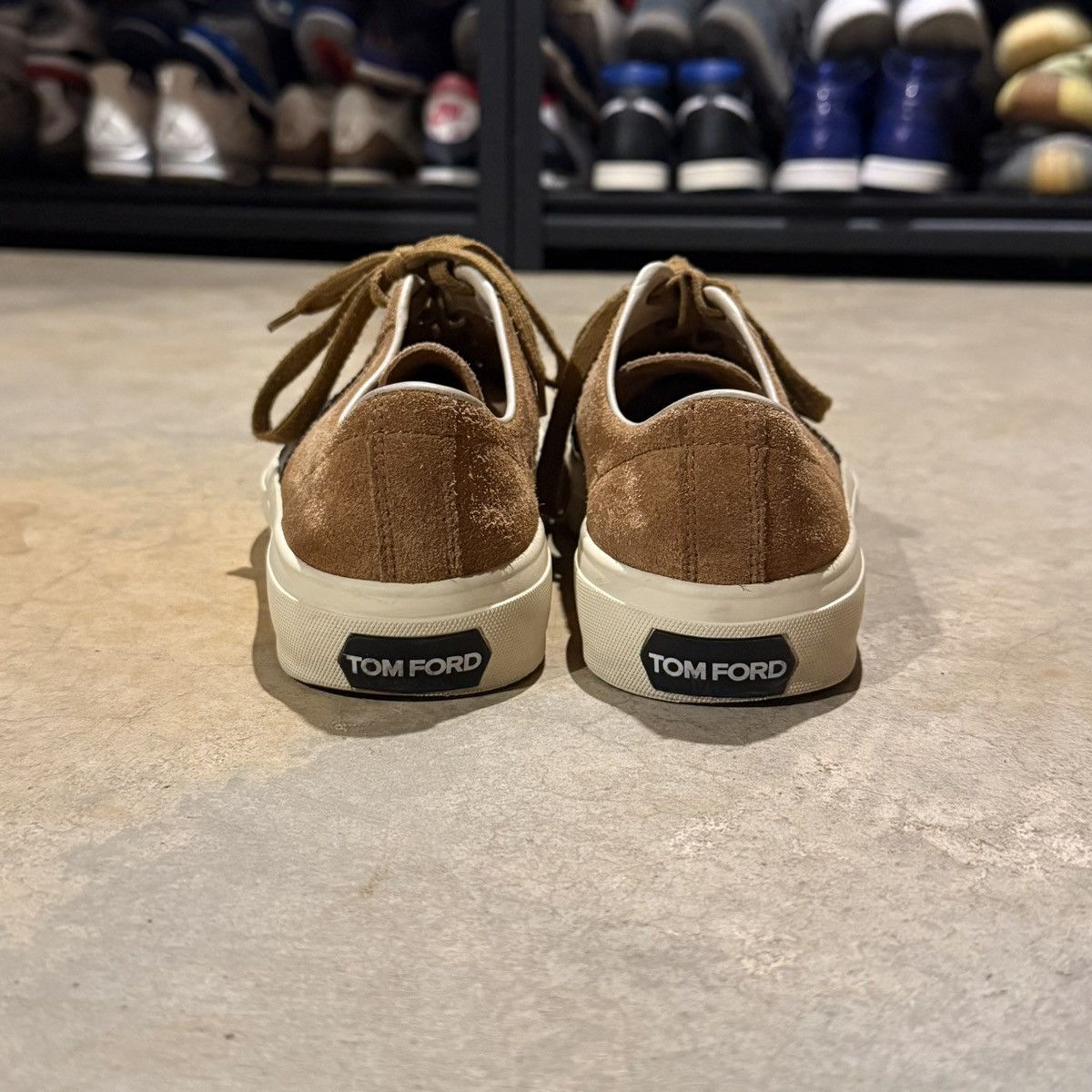 Tom Ford Tom Ford Cambridge Suede Leather Trim Low Top Sneakers Brown Size US 10 / EU 43 - 7 Thumbnail