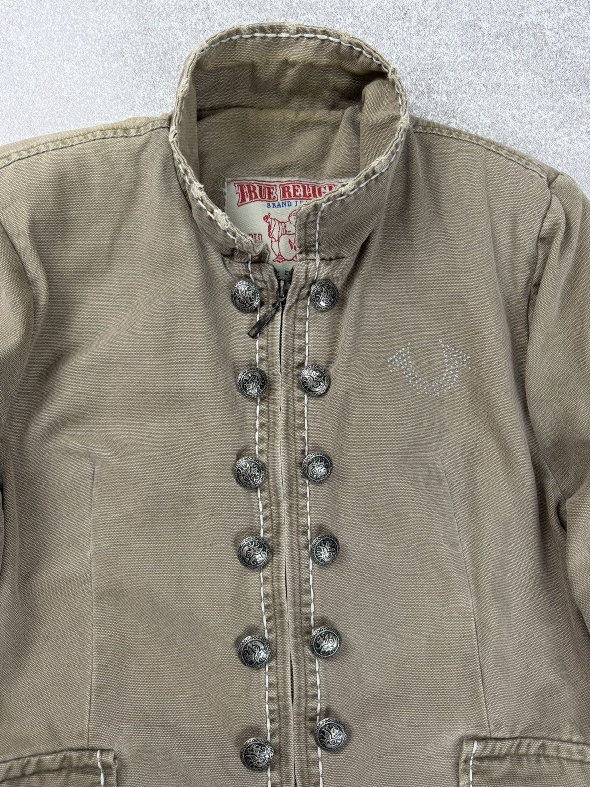 True Religion Vintage True Religion Women’s Military Denim Jacket Size 50 Size XL / US 12-14 / IT 48-50 - 6 Thumbnail