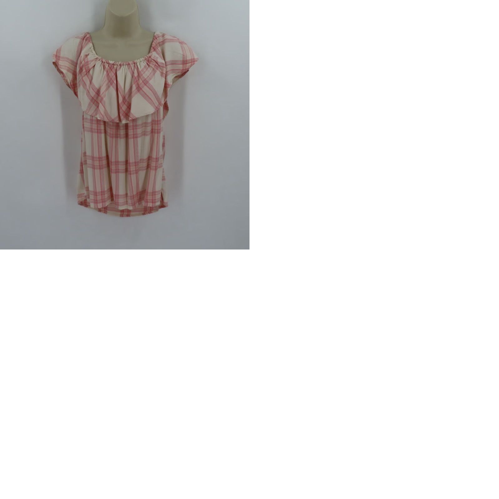 Sanctuary Sanctuary Shirt Women Small Pink Cream Ruffle Sleeveless Plaid Check Tartan Blouse Size S / US 4 / IT 40 - 9 Thumbnail