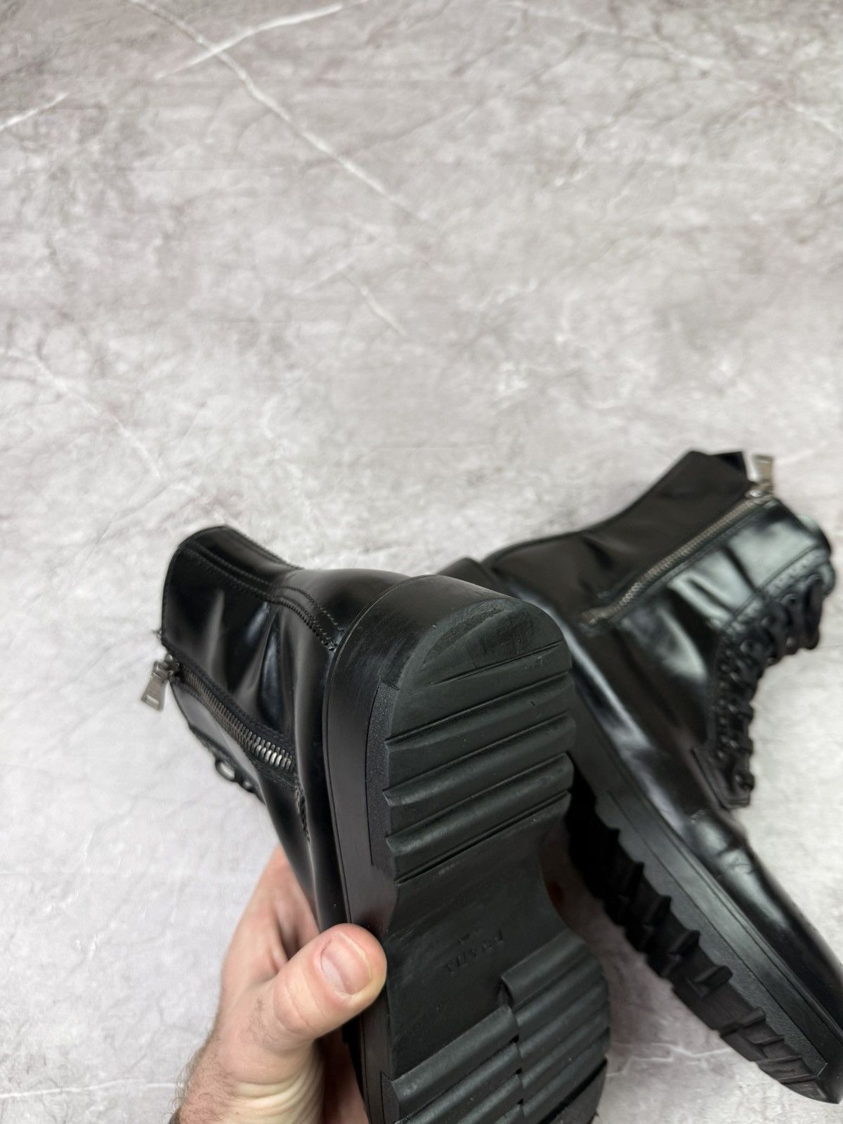 Prada Prada Leather Black Boots women size 36 Size US 6 / IT 36 - 19 Thumbnail