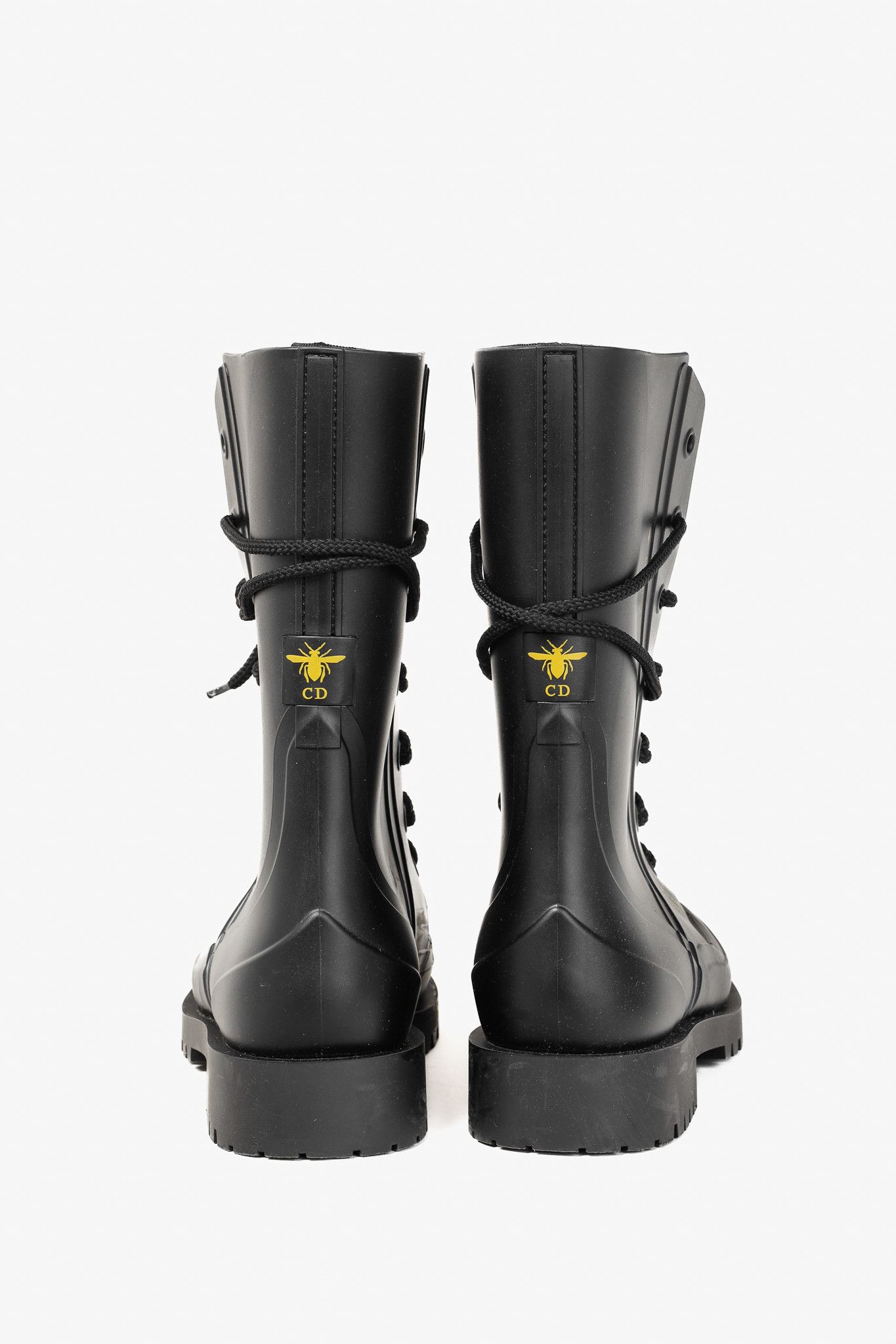 Dior Christian Dior DiorCamp Bee Accent Rubber Combat Style Boot Size US 6.5 / IT 36.5 - 3 Thumbnail