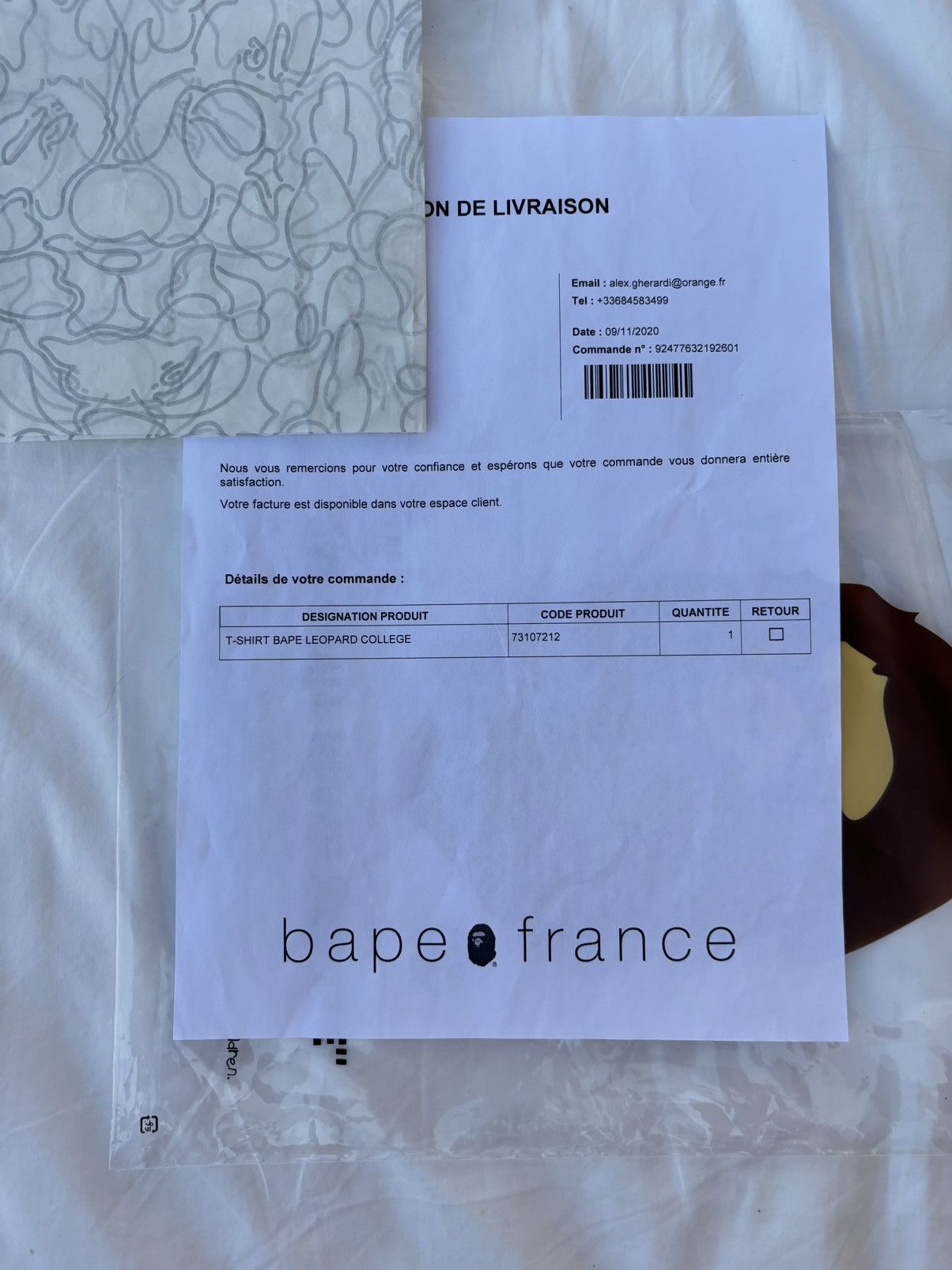 Bape Tee Bape Leopard College Size US XL / EU 56 / 4 - 6 Thumbnail
