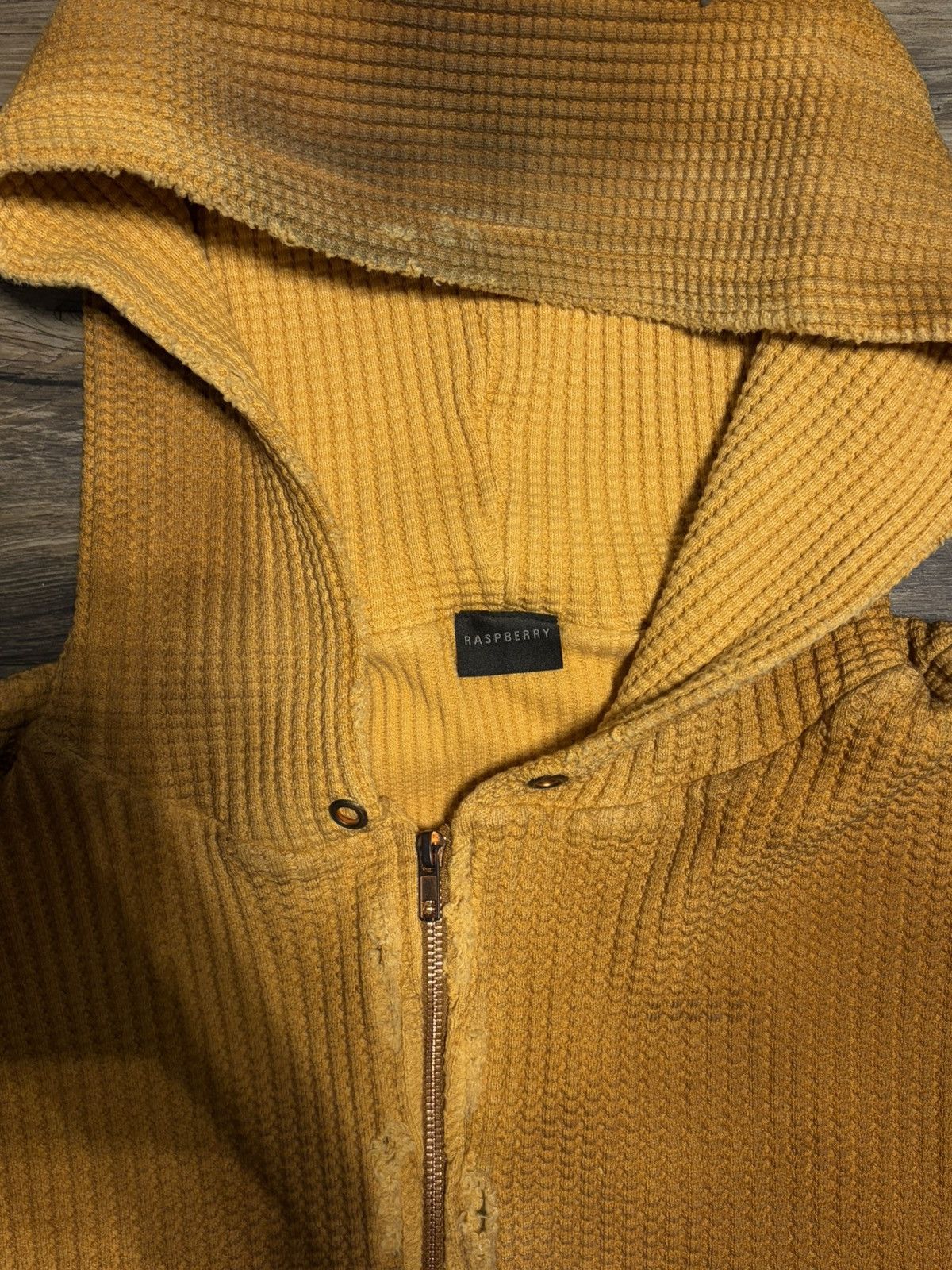 The GV Gallery Gv Gallery Waffle Thermal Zip-up Size Medium Mustard Size US M / EU 48-50 / 2 - 4 Thumbnail