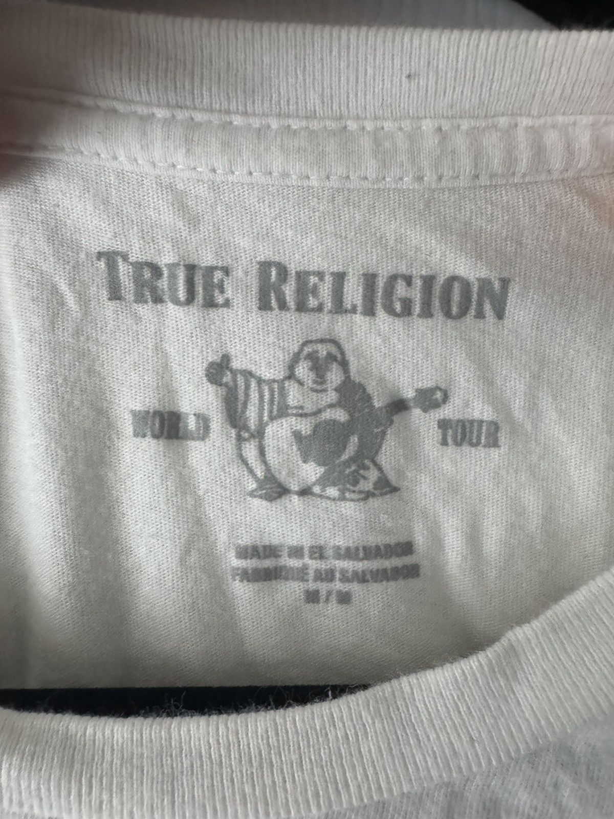 True Religion True Religion T-Shirt | Size M | Cream + Black Graphic Tee Size US M / EU 48-50 / 2 - 3 Thumbnail