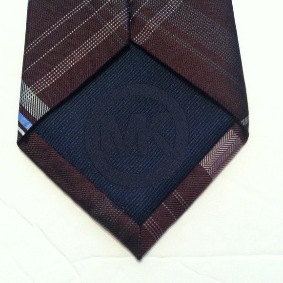 Michael Kors MICHAEL KORS MEN'S NEW BROWN 100%SILK TIE WIDTH: 3" Size ONE SIZE - 5 Thumbnail