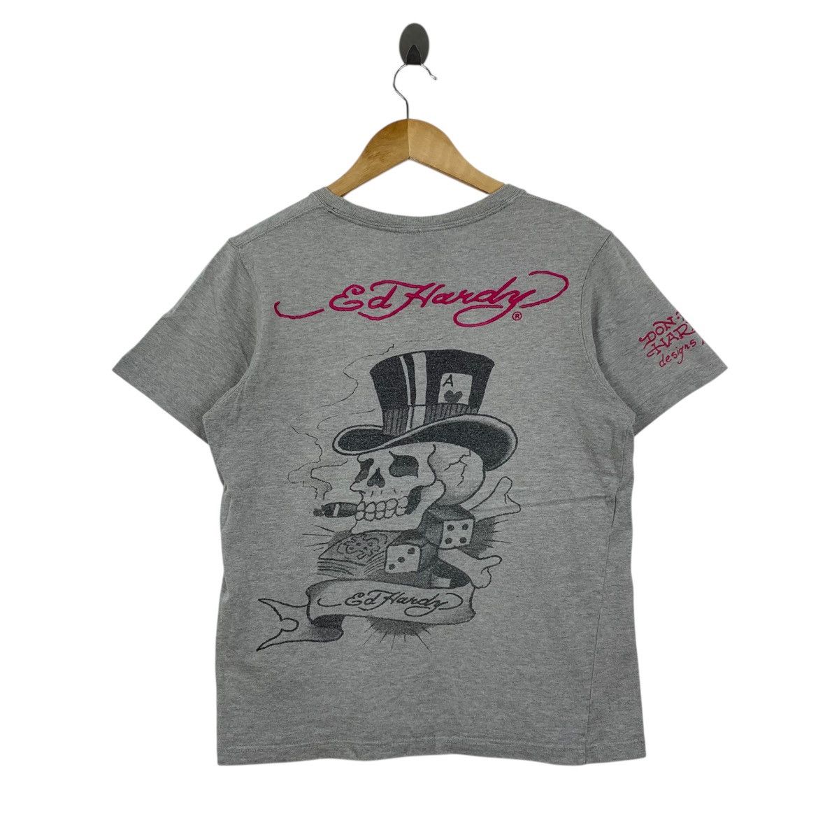 Ed Hardy ED HARDY Christian Audigier Gambling Top Hat Skull T-Shirt Size M / US 6-8 / IT 42-44 - 4 Thumbnail
