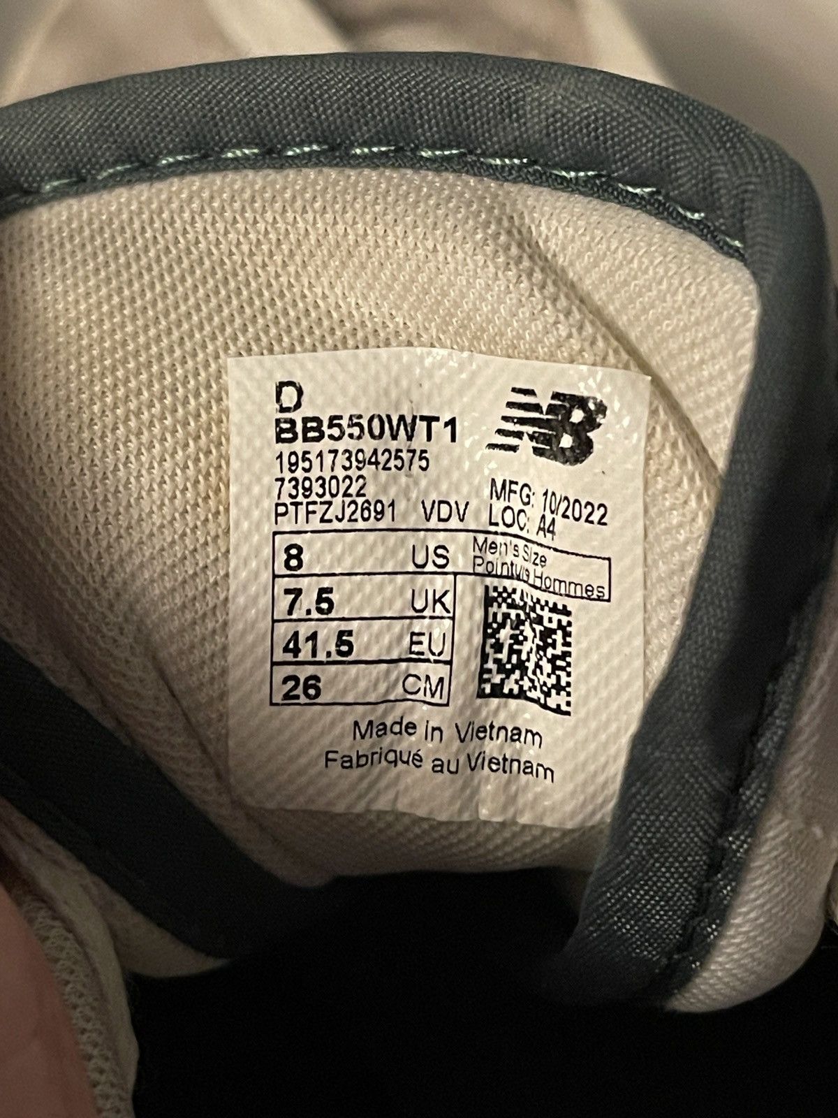 New Balance New Balance 550 'White Green' BB550WT1 Men’s Size 8 Size US 8 / EU 41 - 8 Thumbnail
