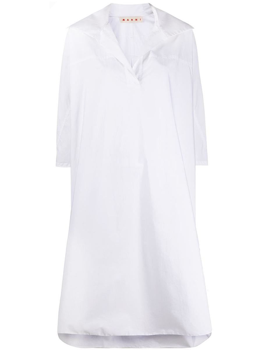 Marni o1y1025 Midi Dress in White Size XS / US 0-2 / IT 36-38 - 1 Preview