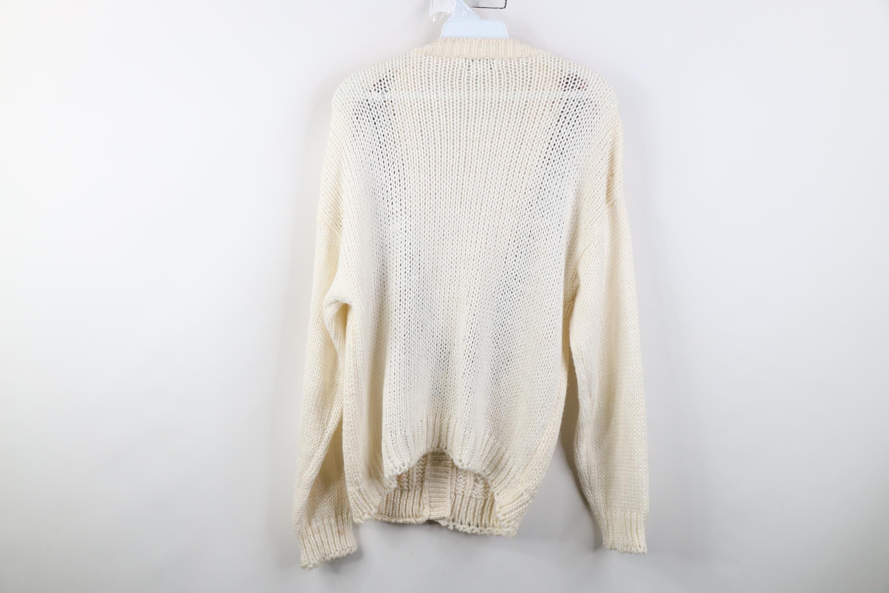 Vintage Vintage 90s Streetwear Fair Isle Cable Knit Cardigan Sweater Size S / US 4 / IT 40 - 12 Thumbnail