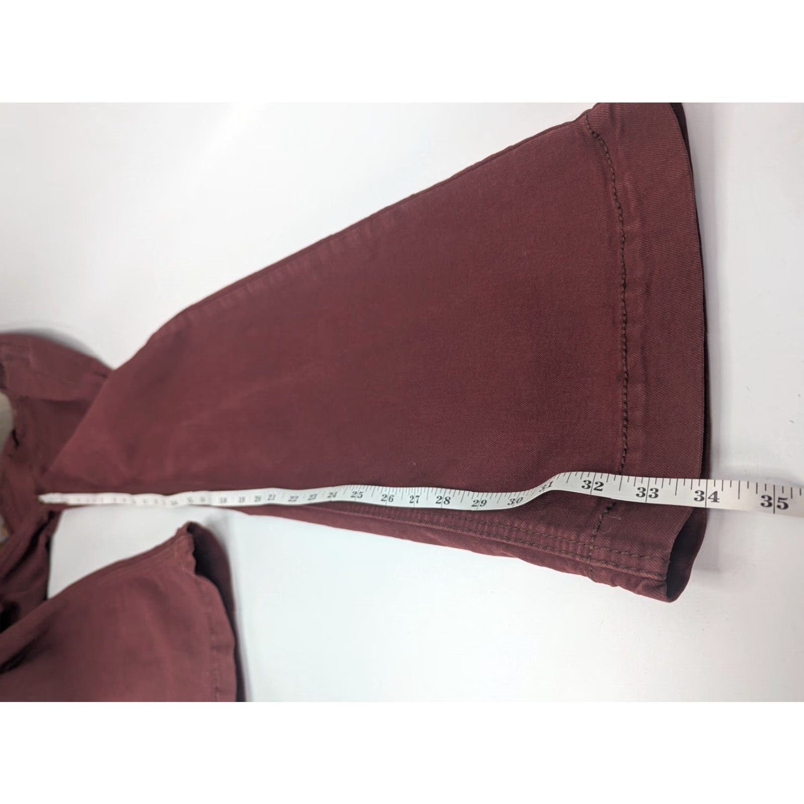 Ariat Ariat Jeans Womens 25R Slim Wide Leg Trouser High-Rise Cherry Mahogany Red Denim 5-Pocket Western Cowboy Boot Cut Wide-Leg 1900s? Size 42" / US 20 - 7 Thumbnail