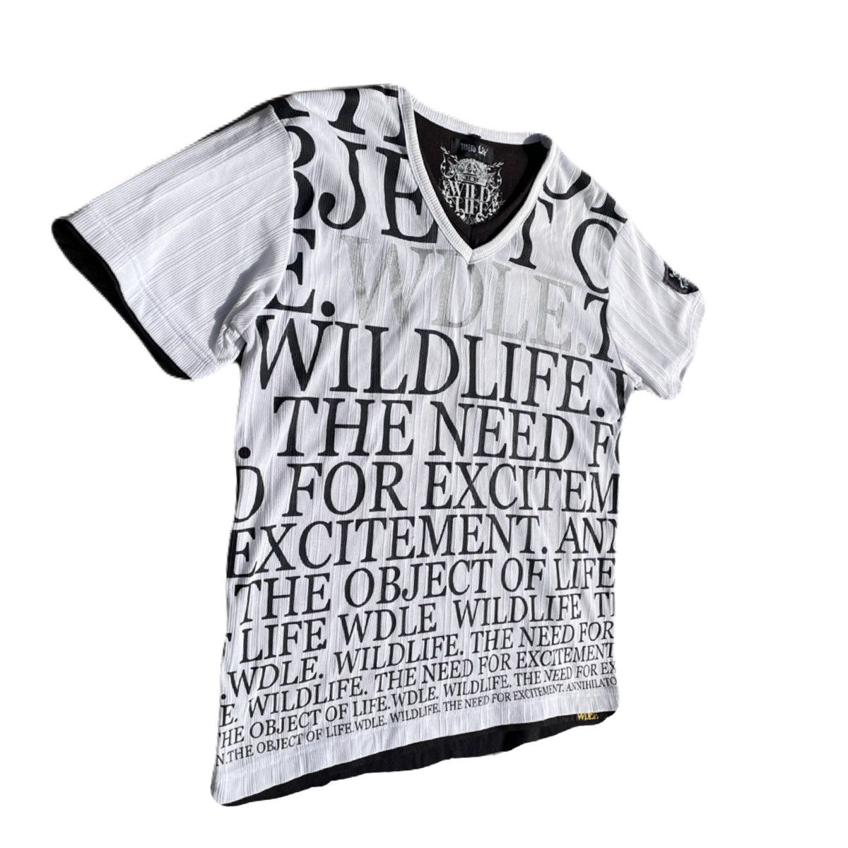 If Six Was Nine 2000s Japanese archive Layered Poem V-neck Tee Vkei Gyaruo Size US S / EU 44-46 / 1 - 3 Thumbnail