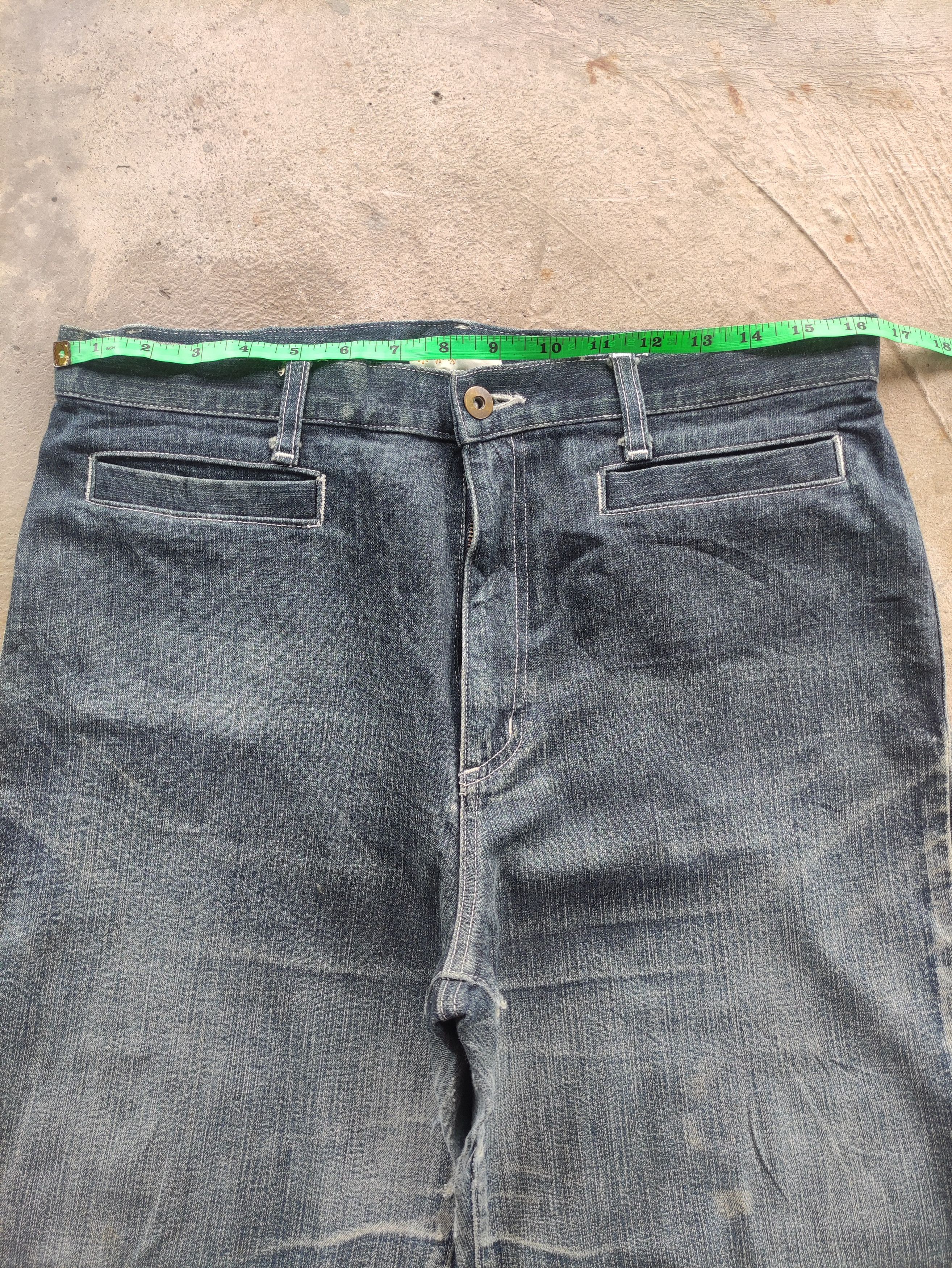 Japanese Brand Vintage Japanese Jean Distressed Faded Denim Size US 33 - 5 Thumbnail