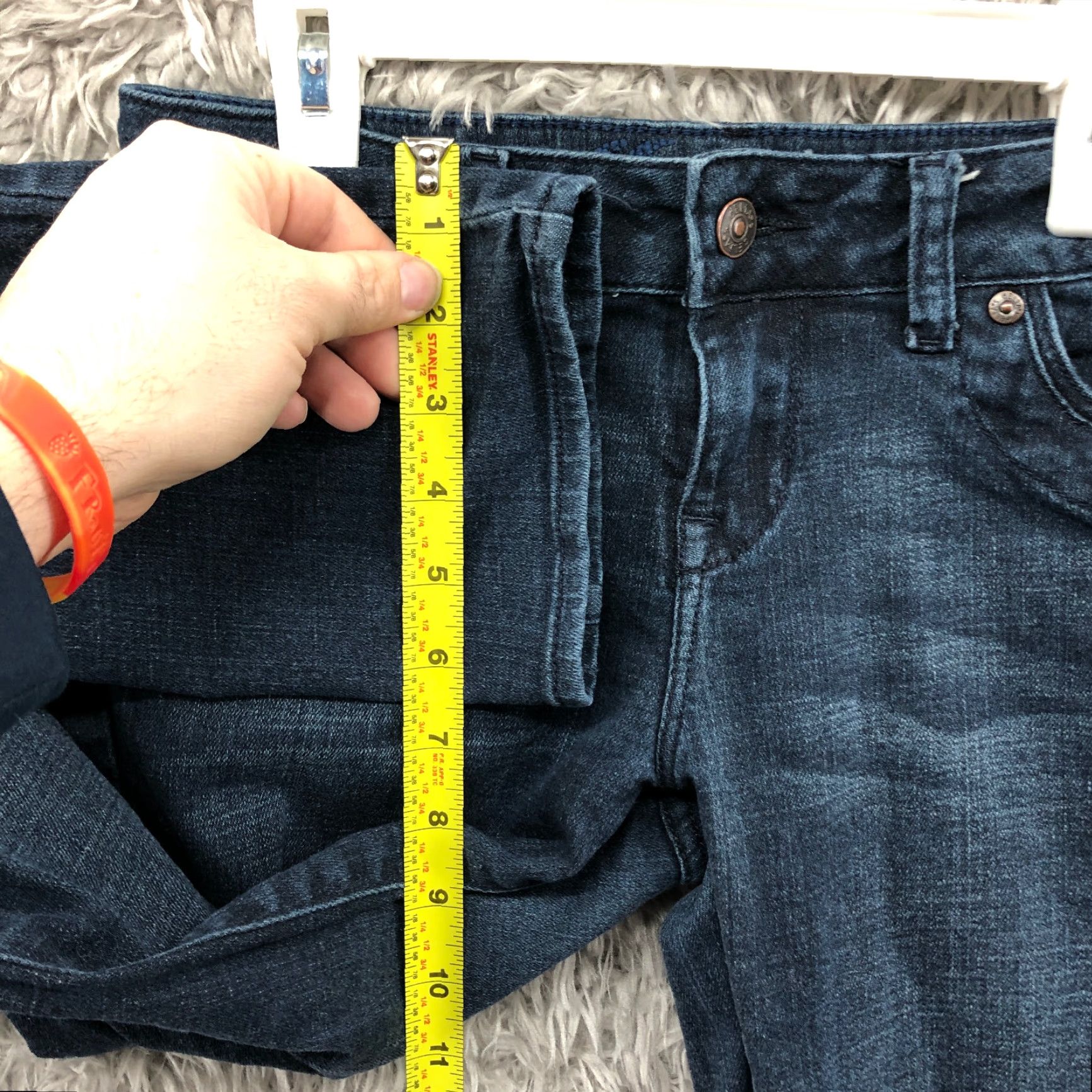 Denime dELiA*s Jeans 0 Juniors Mid Rise Dark Wash Blue Denim Skinny Size 25" / US 0 / IT 36 - 4 Thumbnail