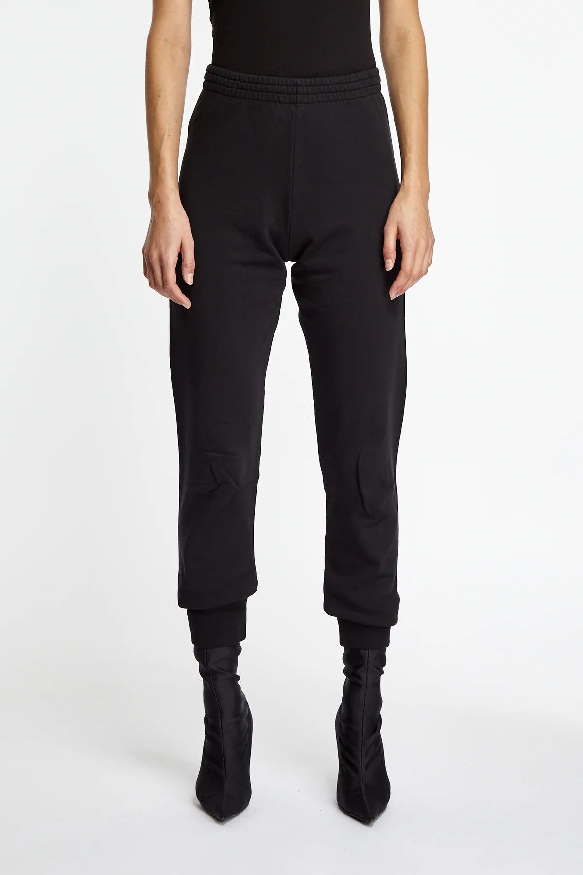 Balenciaga o1in1g1024 Loose Leggings in Black Size 26" / US 2 / IT 38 - 1 Thumbnail
