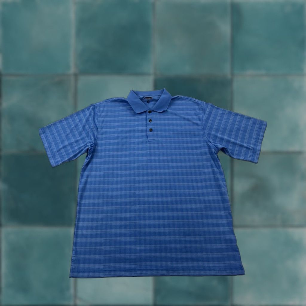 Vintage Pebble Beach Shirt Mens L Blue Plaid Performance Polo Golf Short Sleeve Size US L / EU 52-54 / 3 - 1 Thumbnail