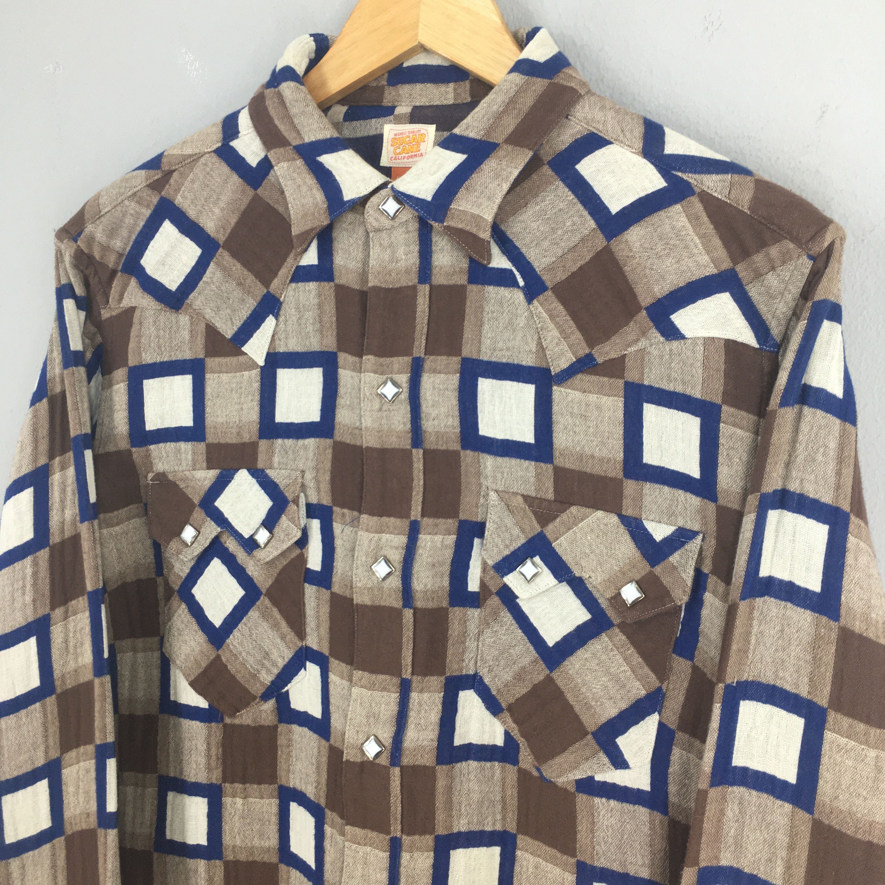 Sugar Cane Vintage Sugar Cane Japan Plaid Checkered Shirt Large Size US L / EU 52-54 / 3 - 3 Thumbnail