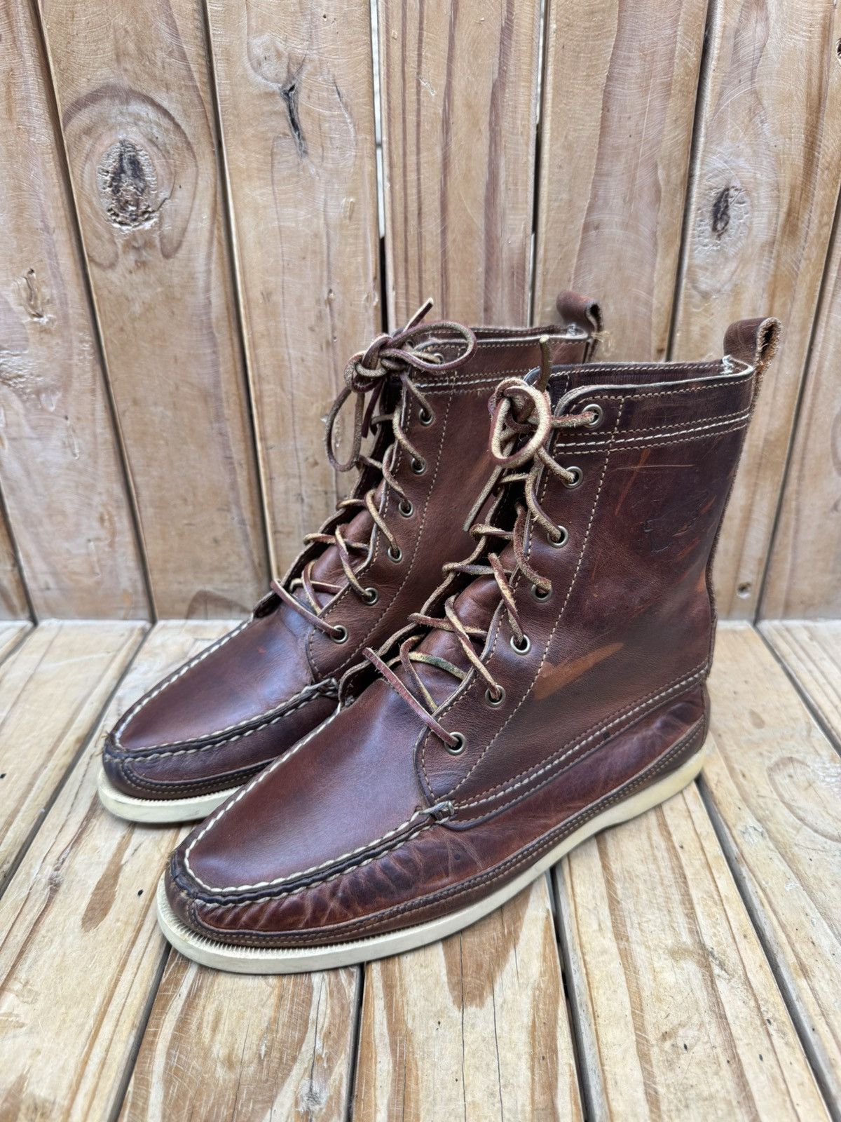 Red Wing Red Wing For J.Crew brown wabasha leather boots US 5 E UK 4 Size US 5 / EU 37 - 1 Thumbnail