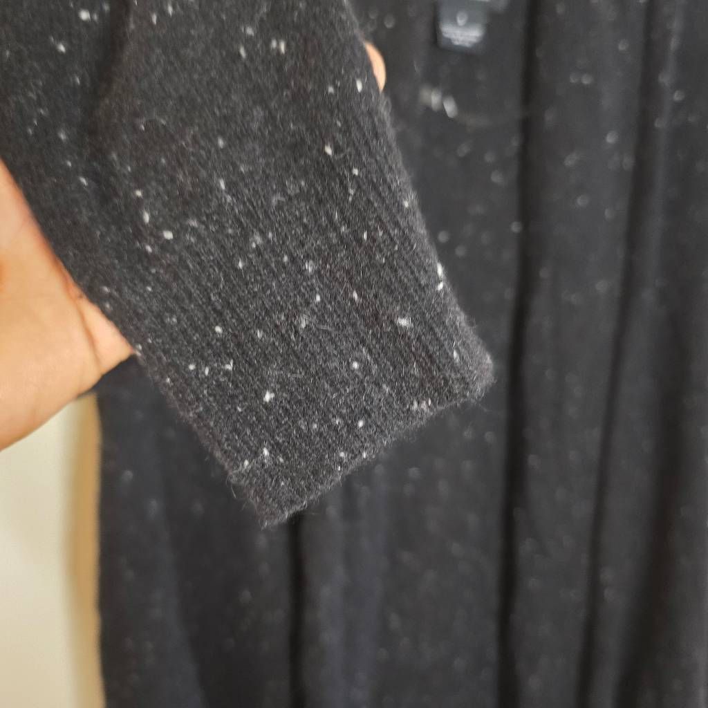 Bloomingdale's C by Bloomingdale’s 100% Cashmere Cardigan Black Open Front Size S / US 4 / IT 40 - 10 Thumbnail