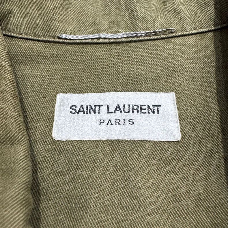 Saint Laurent Paris Saint Laurent Paris Military Green Diamond Shark Jacket-250 Size US M / EU 48-50 / 2 - 2 Thumbnail