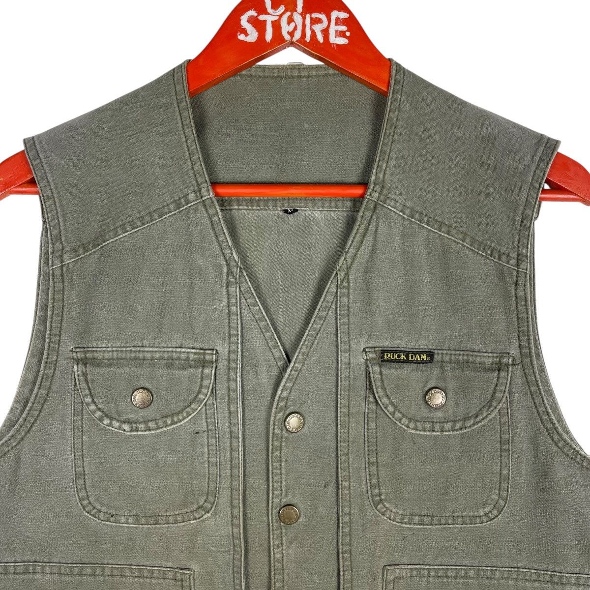 Japanese Brand Vintage Ruck Dam Multi Pocket Utility Vest Size US M / EU 48-50 / 2 - 3 Thumbnail